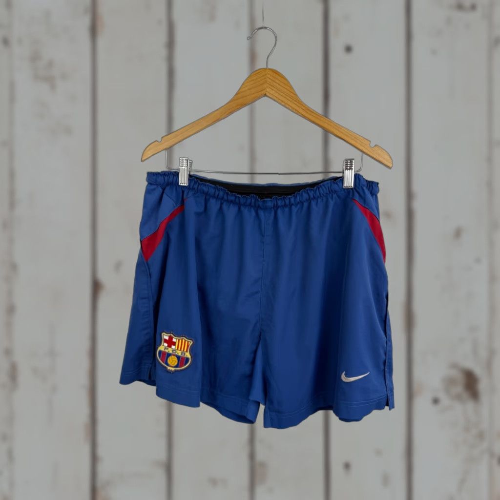 Nike VINTAGE FC Barcelona Nike Soccer Shorts M Blue Mens Size US 31 - 1 Thumbnail