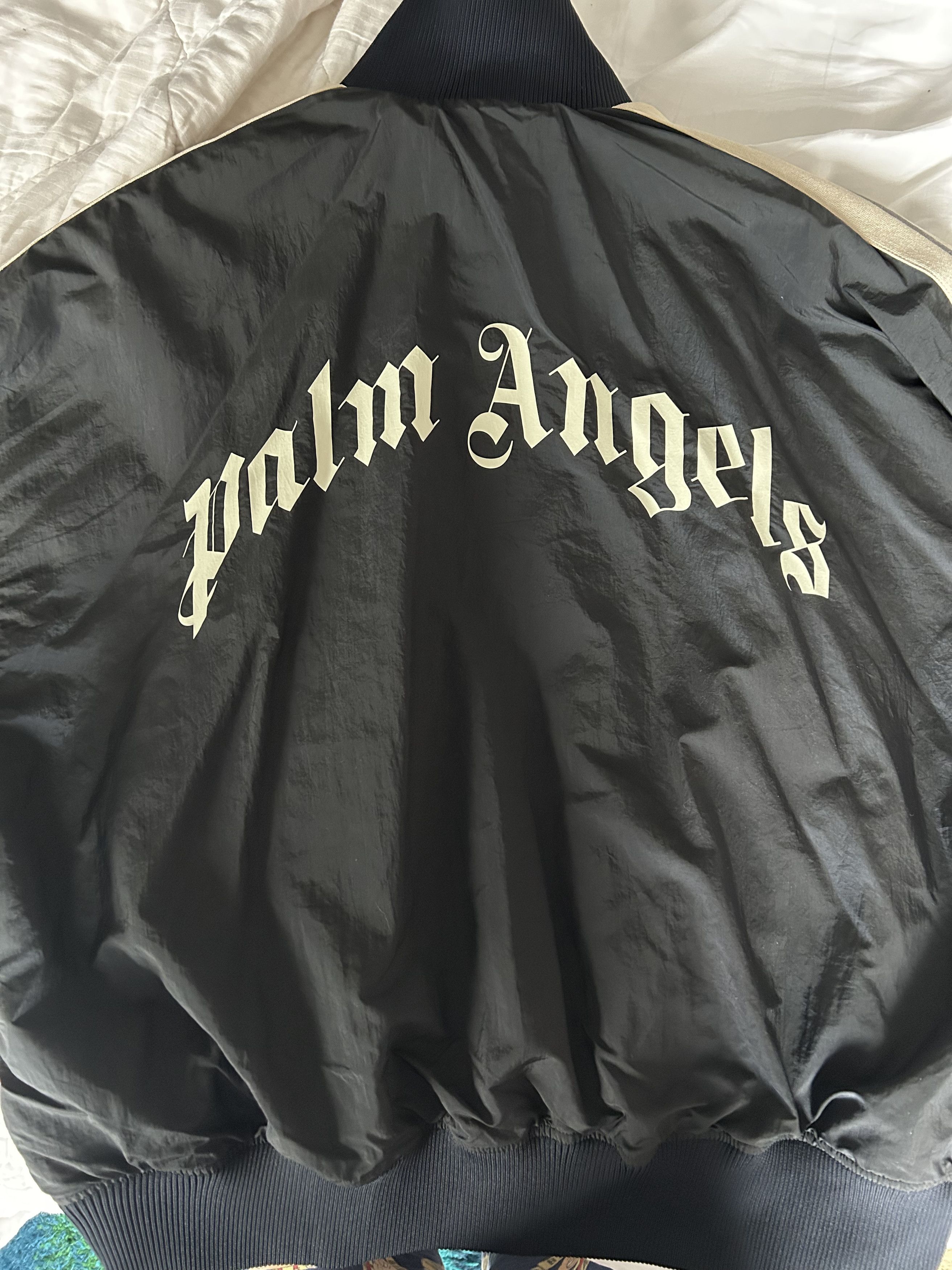 Palm Angels Palm Angels Curved Logo Wr Nylon Track Jacket Navy Blue Size US M / EU 48-50 / 2 - 3 Thumbnail