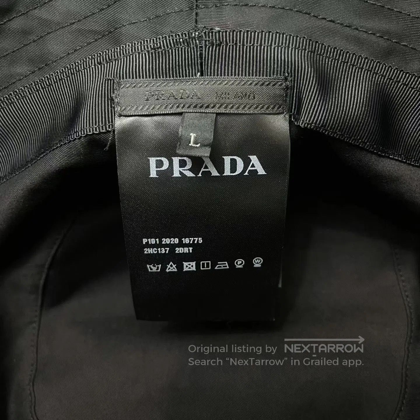 Prada Prada Triangle Logo Nylon Bucket Hat. Size ONE SIZE - 3 Thumbnail
