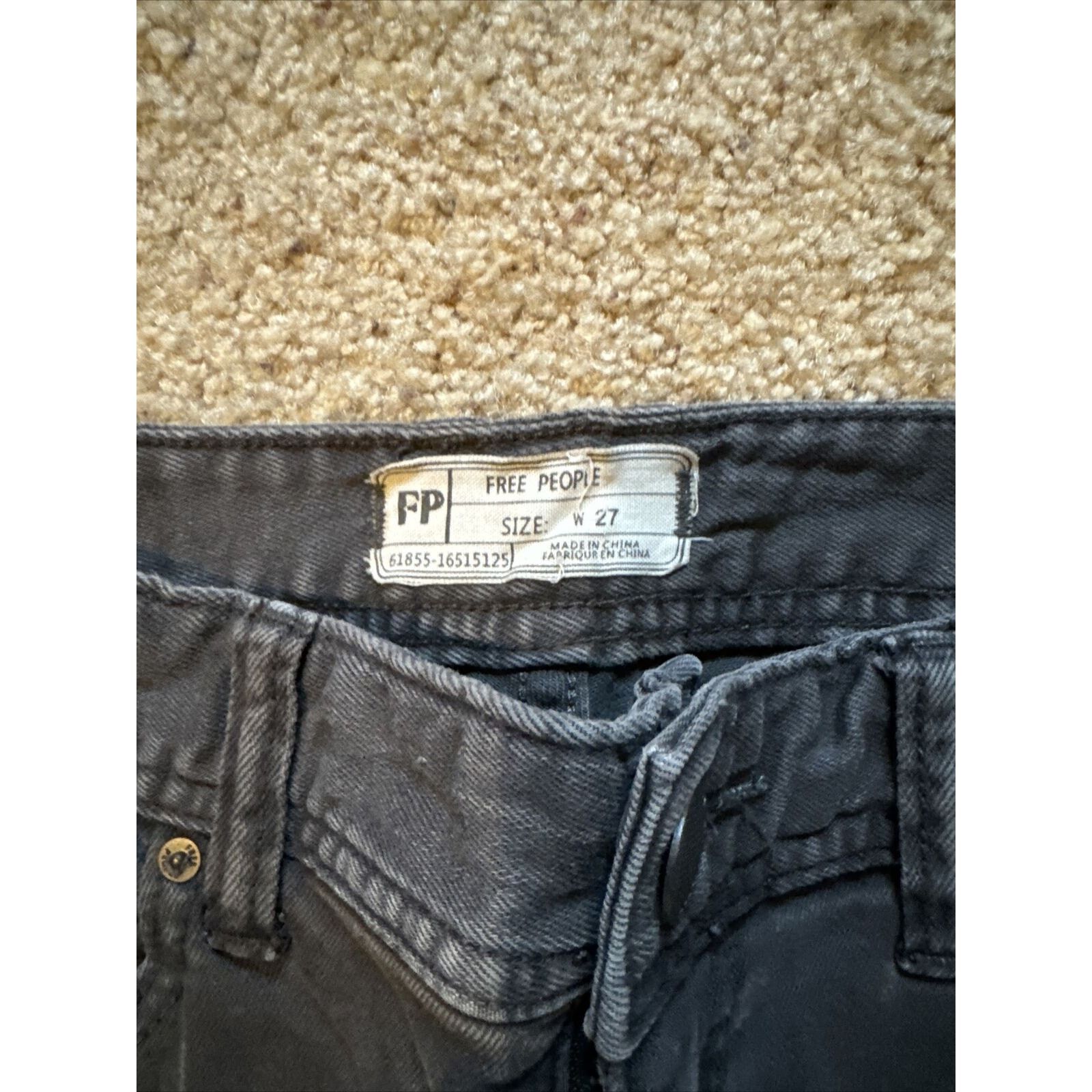 Free People Free People Distressed Cropped Ankle Skinny Jeans Gray, 27 Size 27" / US 4 / IT 40 - 2 Thumbnail