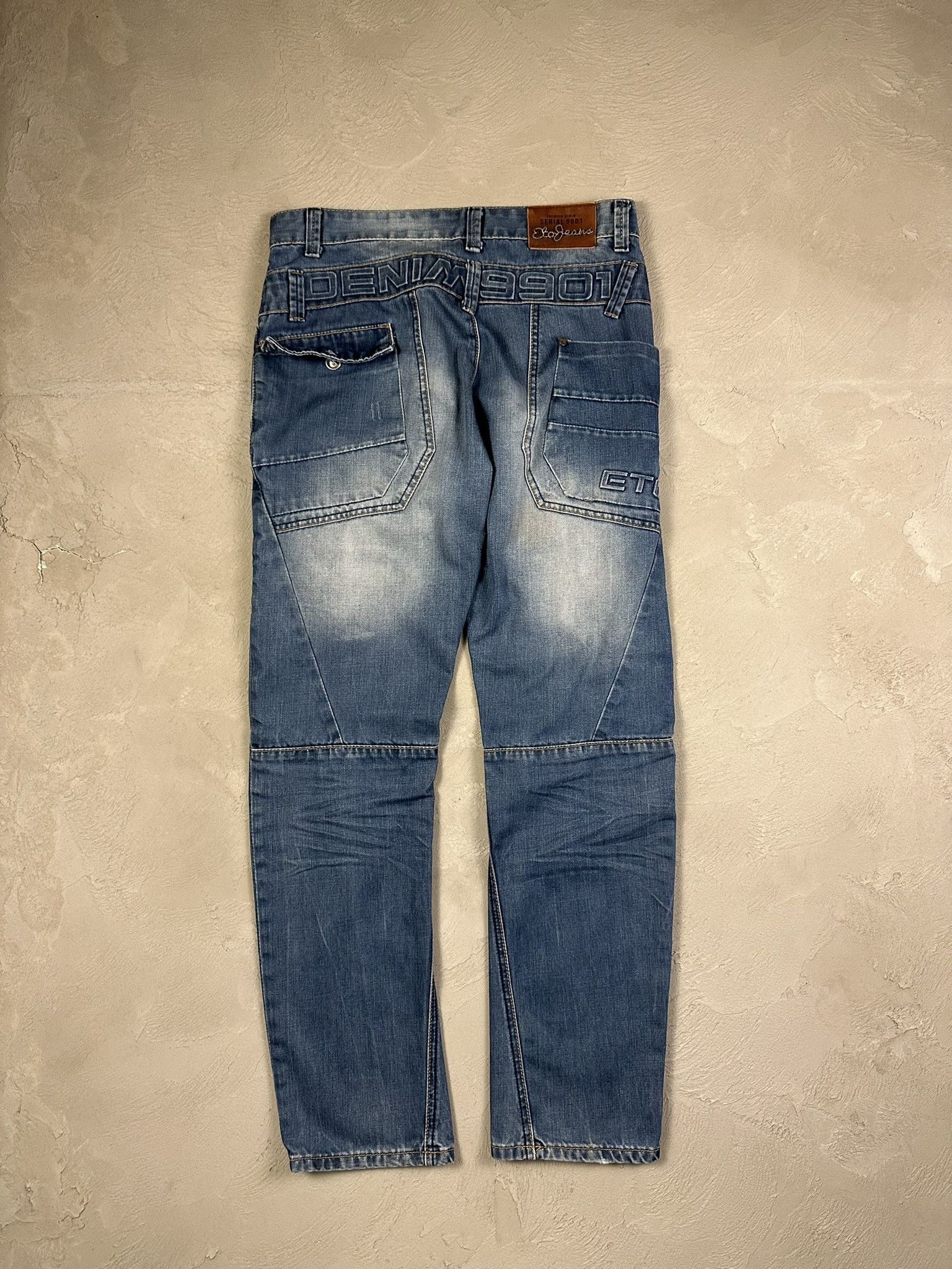 Japanese Brand Vintage Y2k Eto Japanese Faded Straight Jeans Pants Size US 32 / EU 48 - 6 Thumbnail
