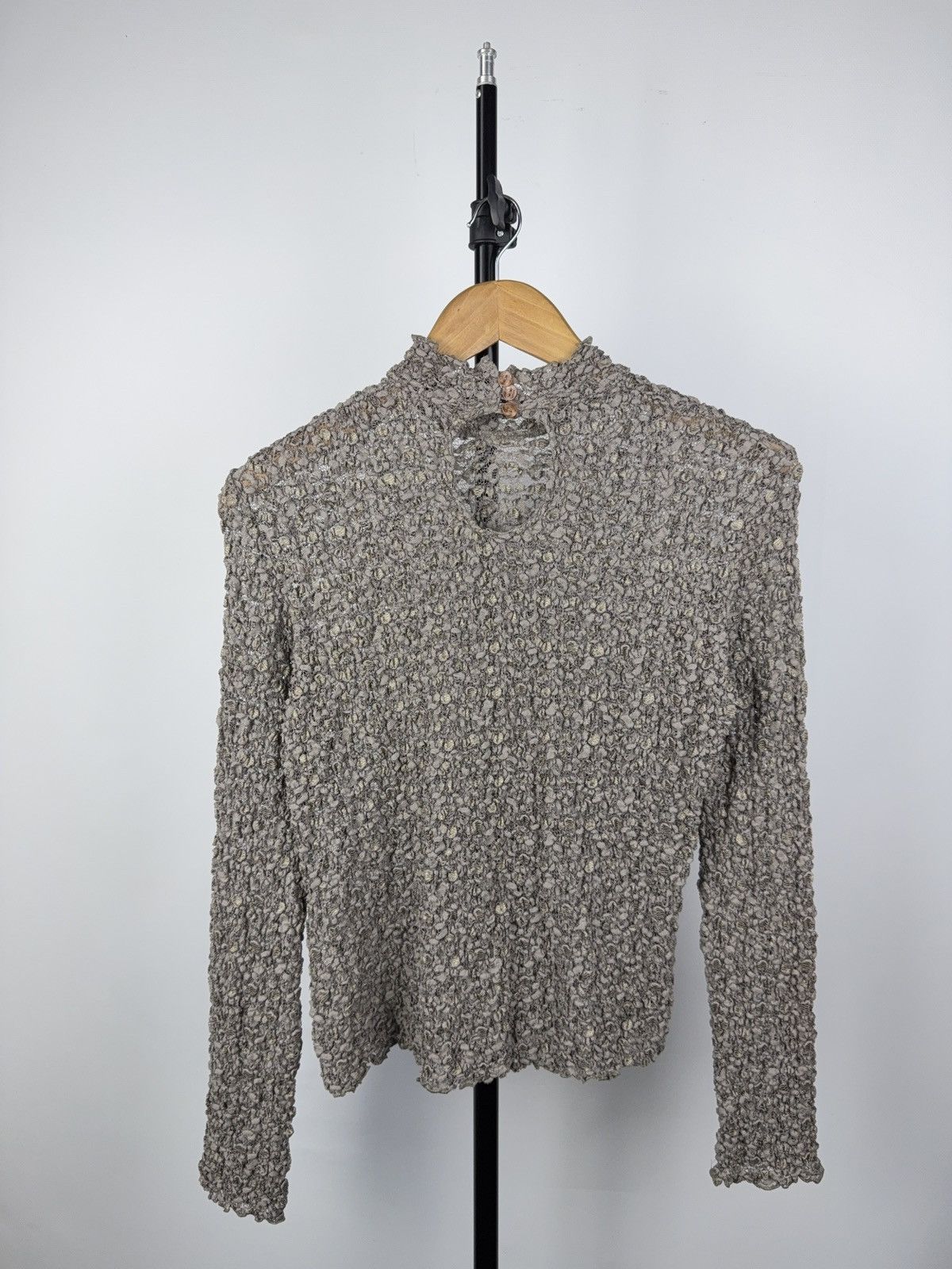 Japanese Brand Opium Mesh Lace Top Caroline Biss 44 Avant Garde Style Size M / US 6-8 / IT 42-44 - 5 Thumbnail