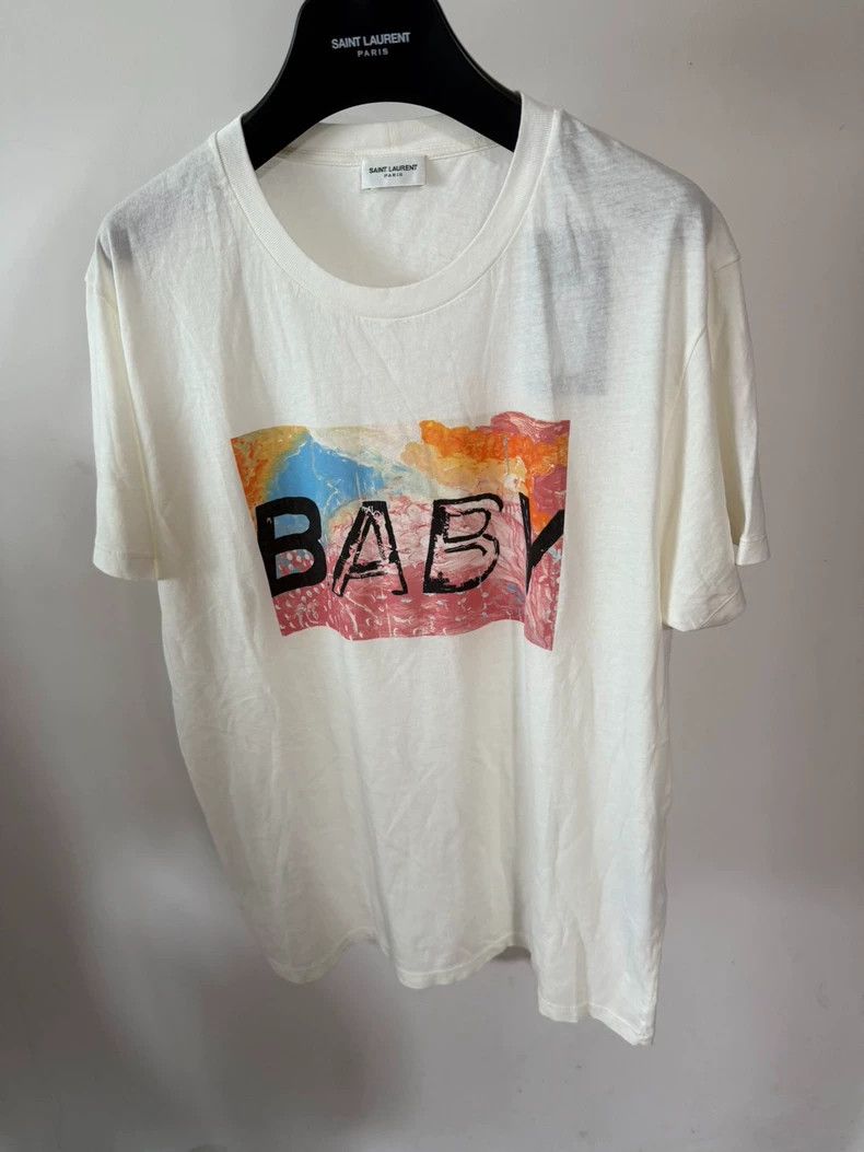 Saint Laurent Paris Saint Laurent Baby Graphic Print T-Shirt Size US XL / EU 56 / 4 - 1 Thumbnail