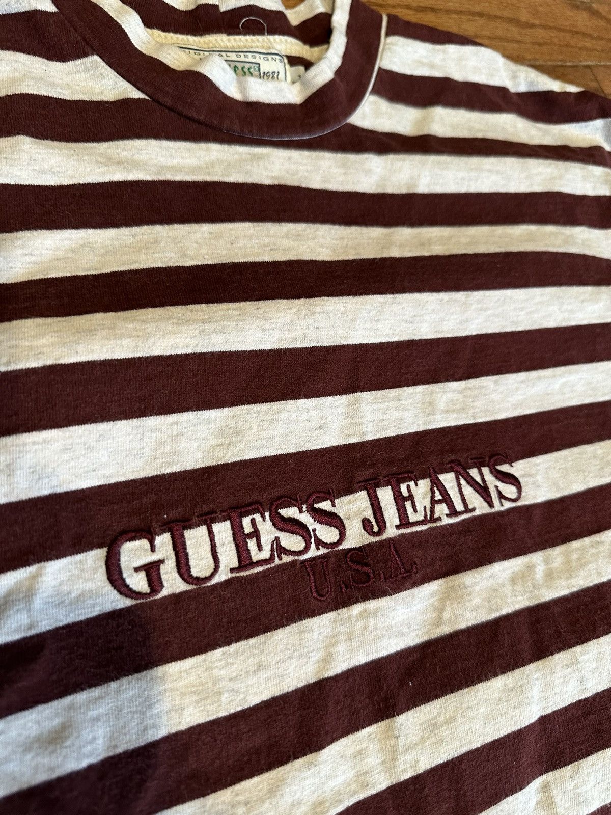 Guess × Vintage 1988 long sleeve GUESS stripe shirt Size US L / EU 52-54 / 3 - 3 Thumbnail
