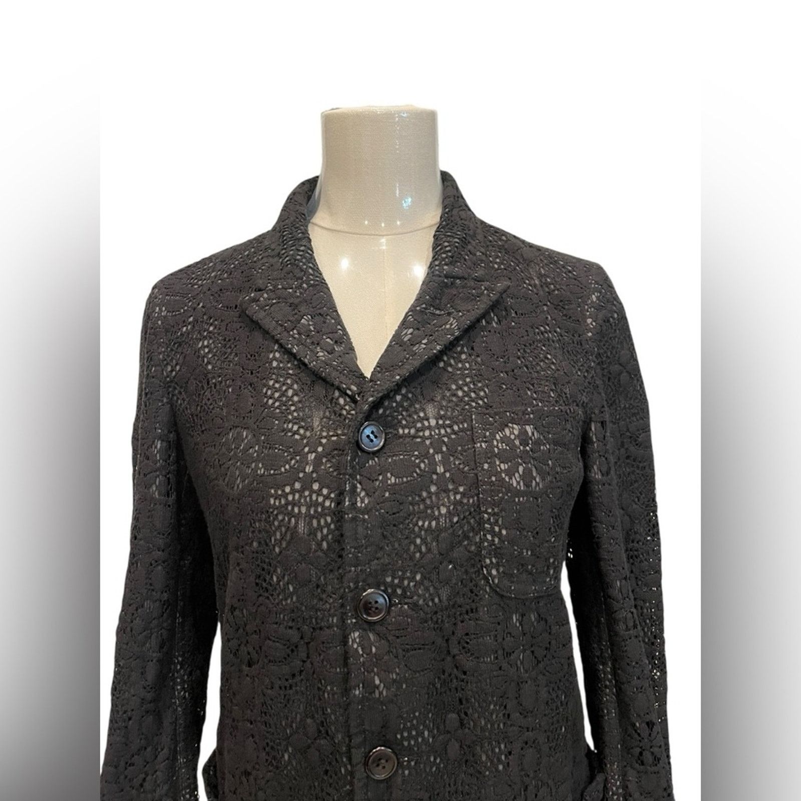 Comme des Garcons COMME des GARCONS HOMME PLUS Lace Tailored Jacket Size M / US 6-8 / IT 42-44 - 3 Thumbnail