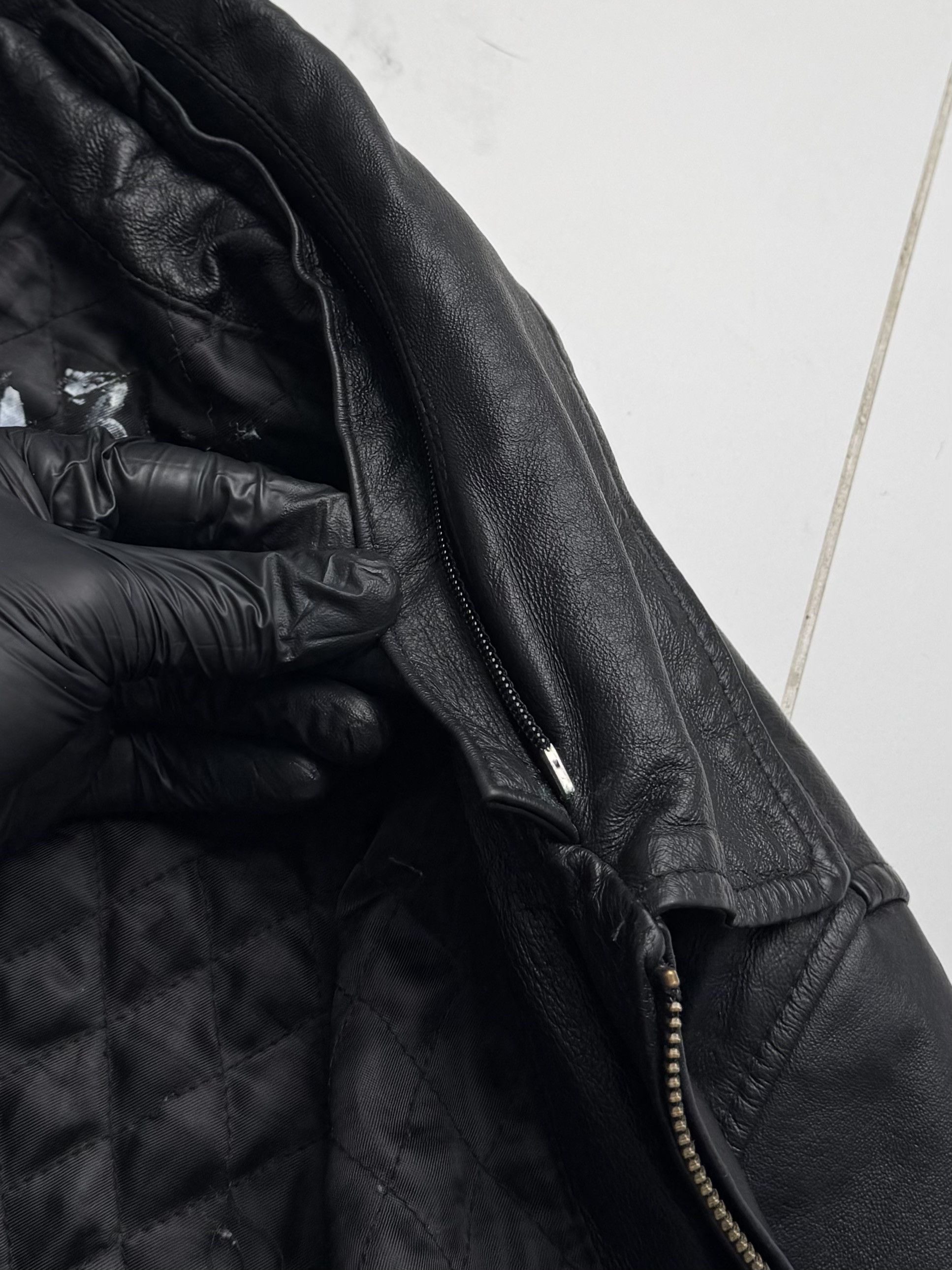 Japanese Brand Y2K Black Leather Jacket Mens Zip Up Classic Minimal Coat Size US M / EU 48-50 / 2 - 14 Thumbnail
