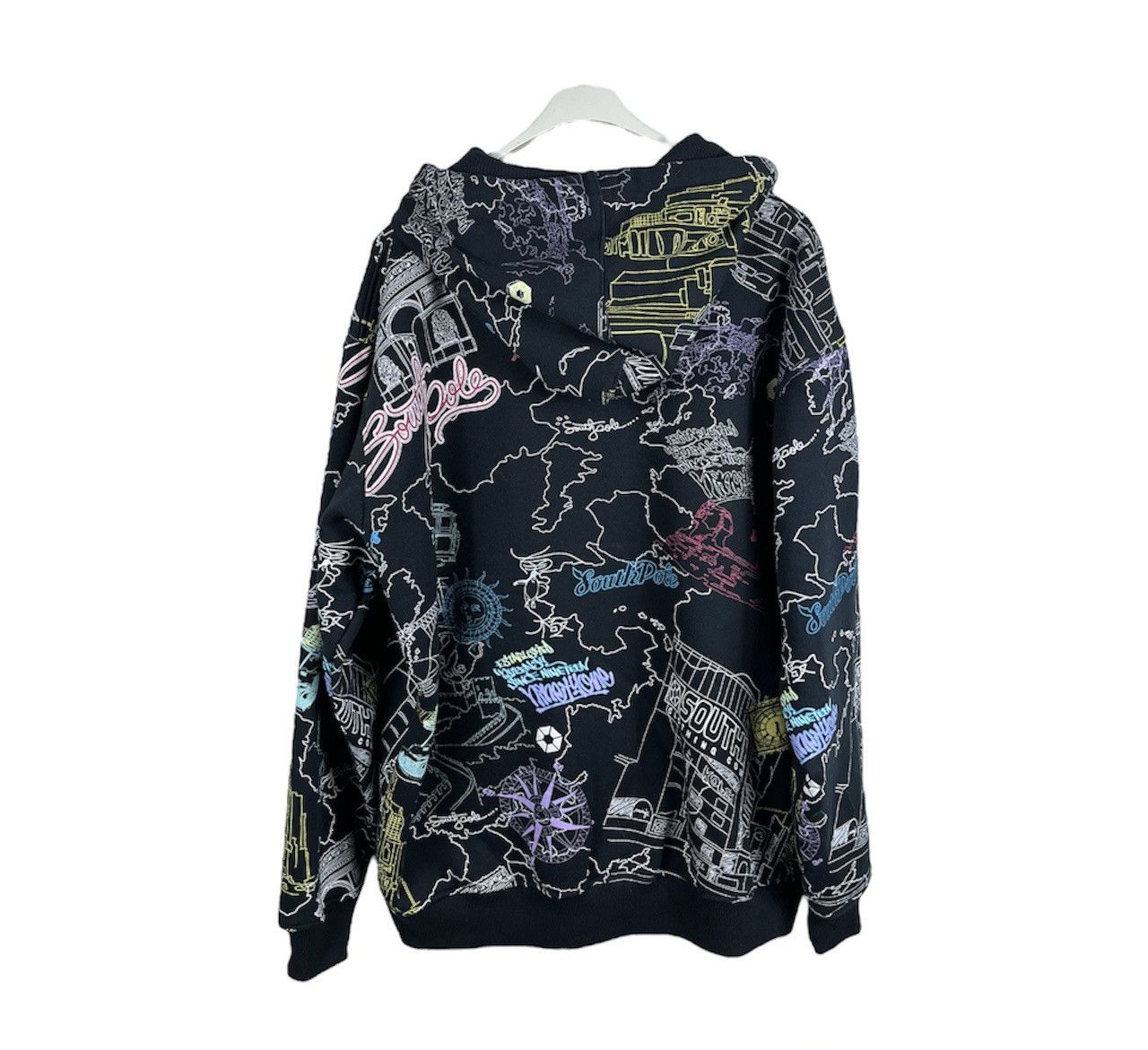 Southpole Vintage South Pole y2k all over print full zip hoodie baggy Size US XL / EU 56 / 4 - 2 Thumbnail