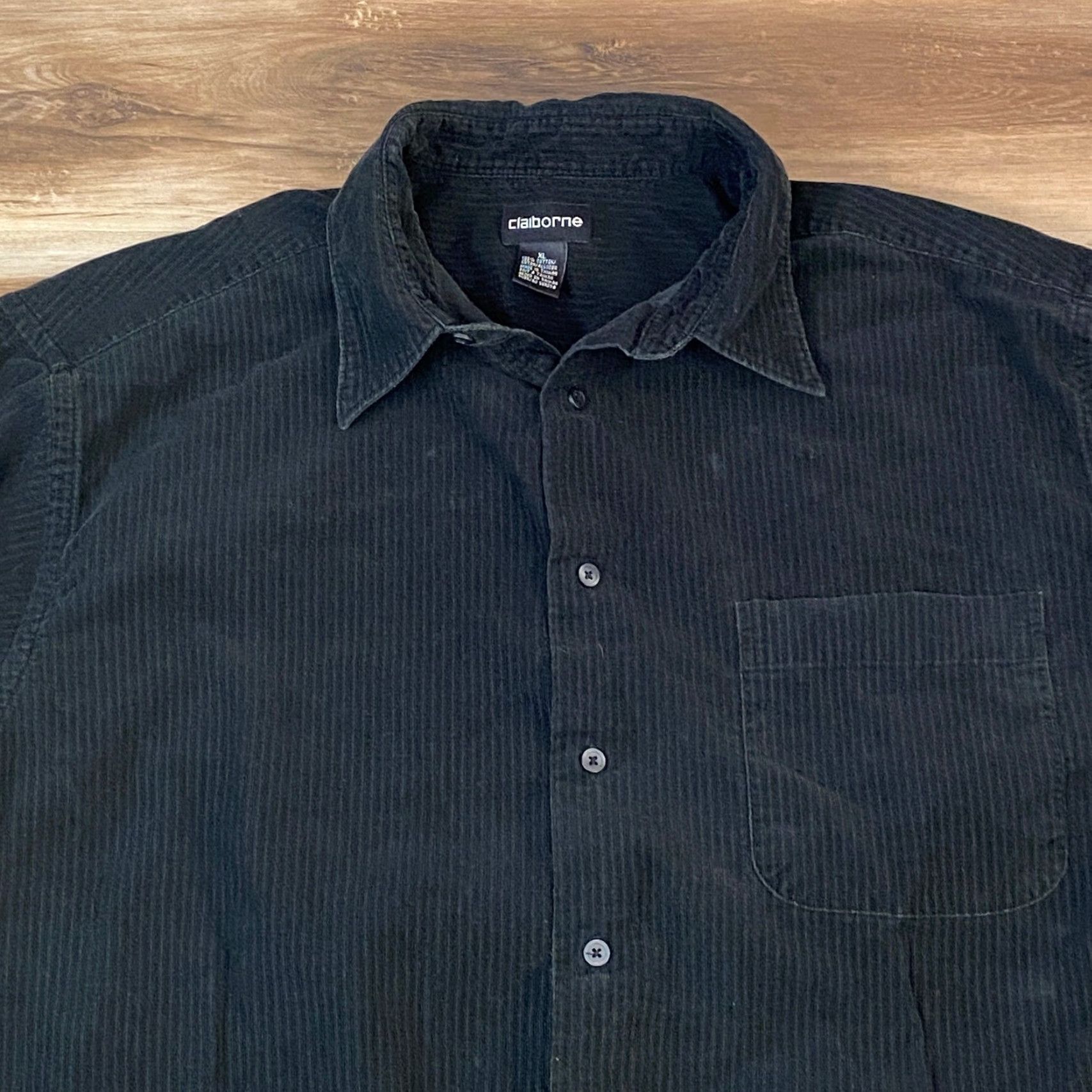 Liz Claiborne Claiborne Corduroy Button Up Shirt Long Sleeve Mens XL Cotton Y2K Size US XL / EU 56 / 4 - 2 Thumbnail