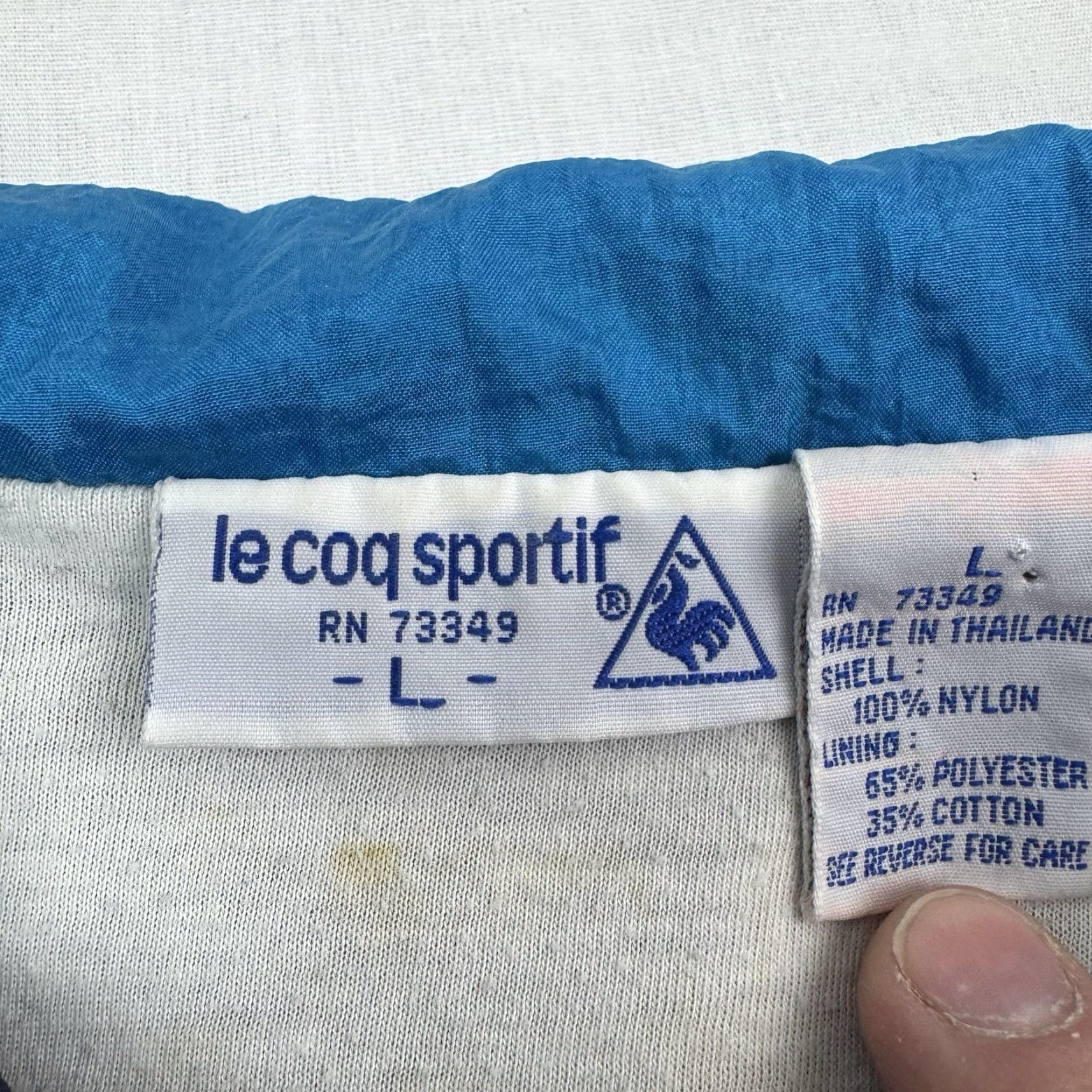 Le Coq Sportif VINTAGE le coq sportif Windbreaker Jacket Men L Blue Collared Zip 90s Sportswear Size US L / EU 52-54 / 3 - 5 Thumbnail
