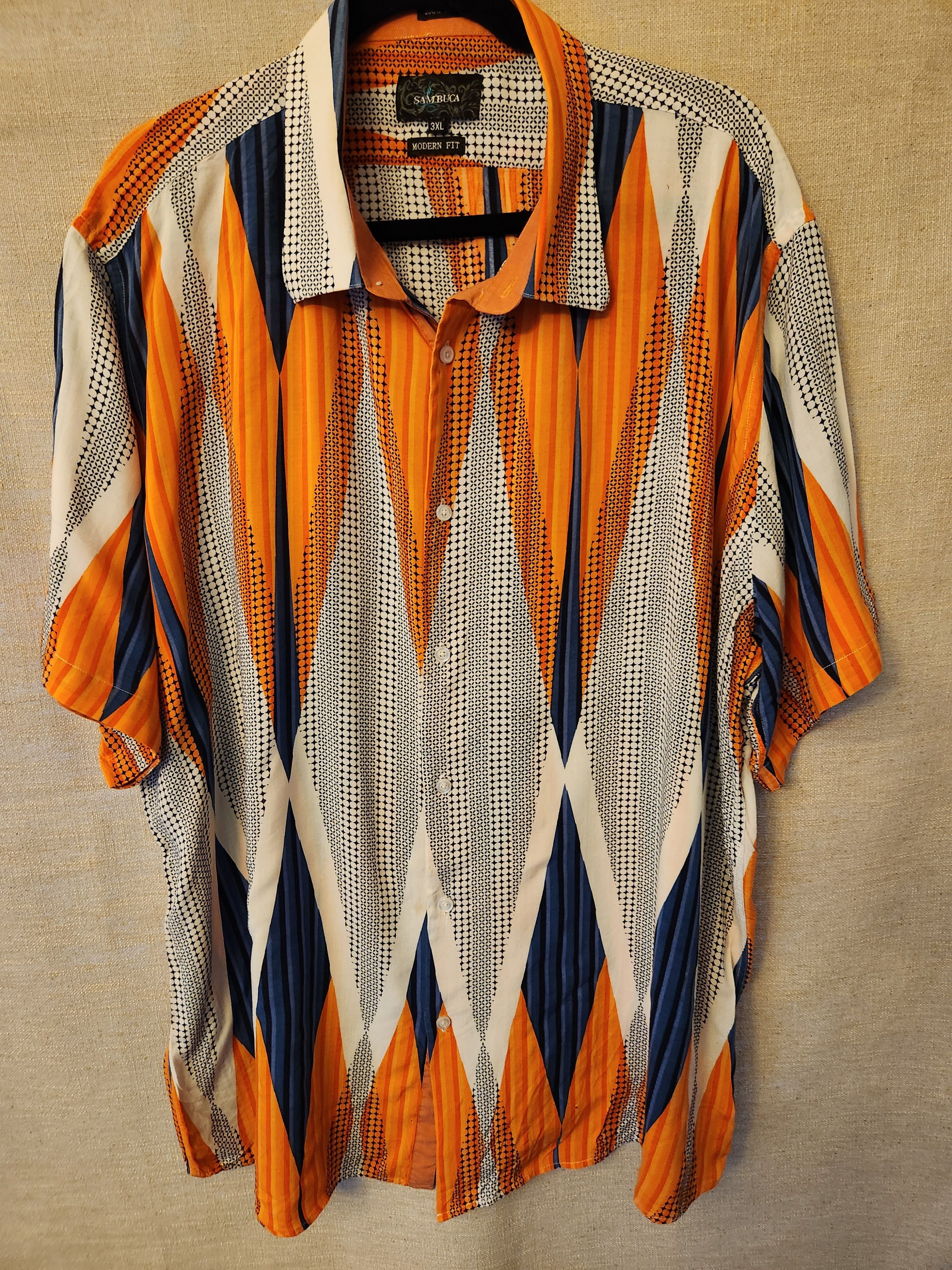 Other Sambuca 100% Rayon Multi-Colored Short Sleeve Shirt Sz 3X Size US XXL / EU 58 / 5 - 1 Thumbnail