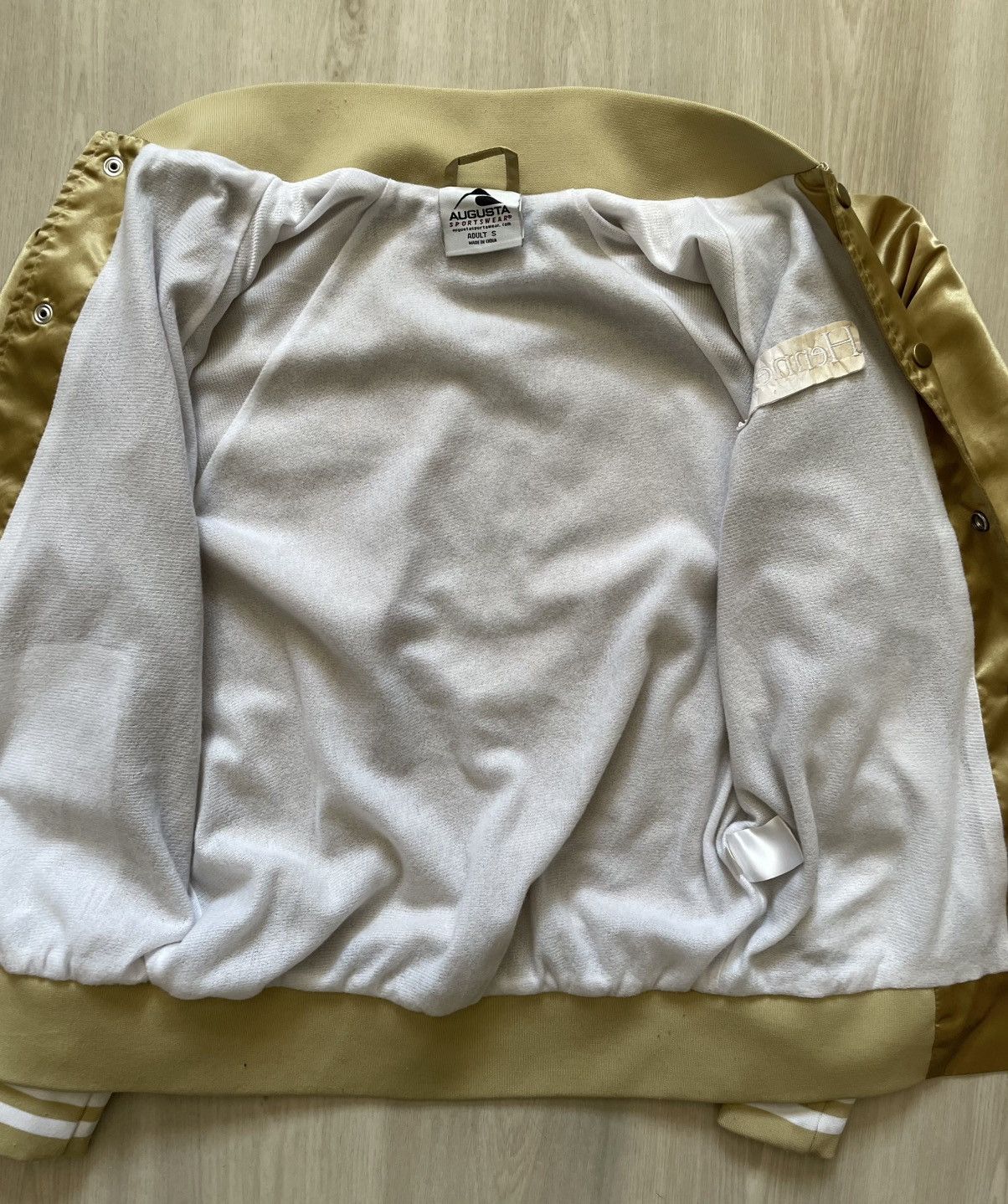 Augusta Sportswear Augusta Hennessy Gold Satin Bomber Jacket Lined sz S Size US S / EU 44-46 / 1 - 7 Thumbnail