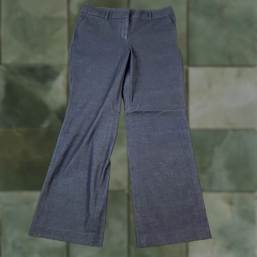 Talbots Womens Talbots Blue Newport Bootcut Stretch Pants 10 Extra Large Size 33" - 1 Thumbnail