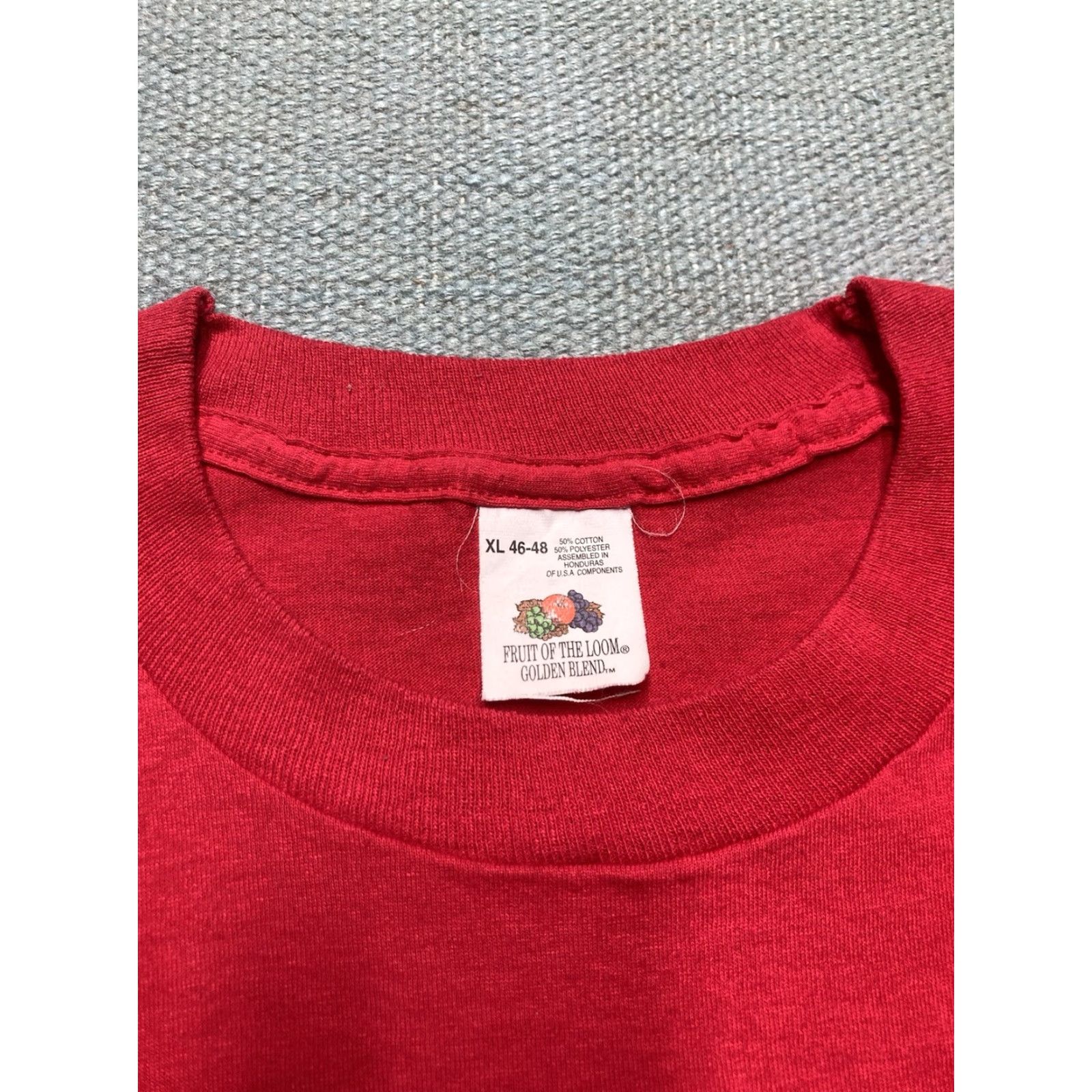 Fruit Of The Loom VINTAGE Fruit of the Loom T-Shirt Pocket Red Blank Adult XL Mens Size US XL / EU 56 / 4 - 4 Thumbnail