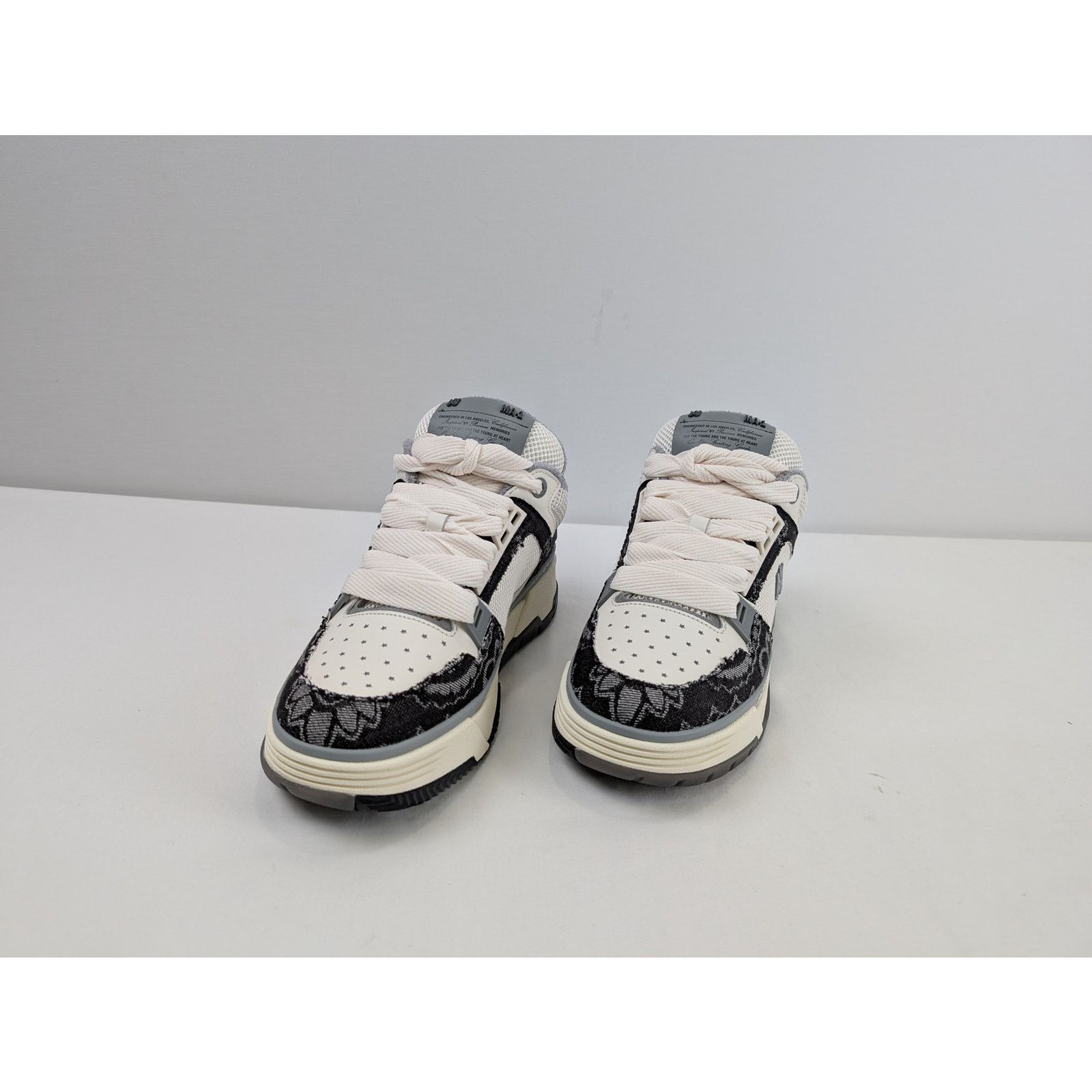 Amiri o1rshd1 Bandana Denim MA-1 Sneakers in Black Size US 11 / EU 44 - 8 Thumbnail