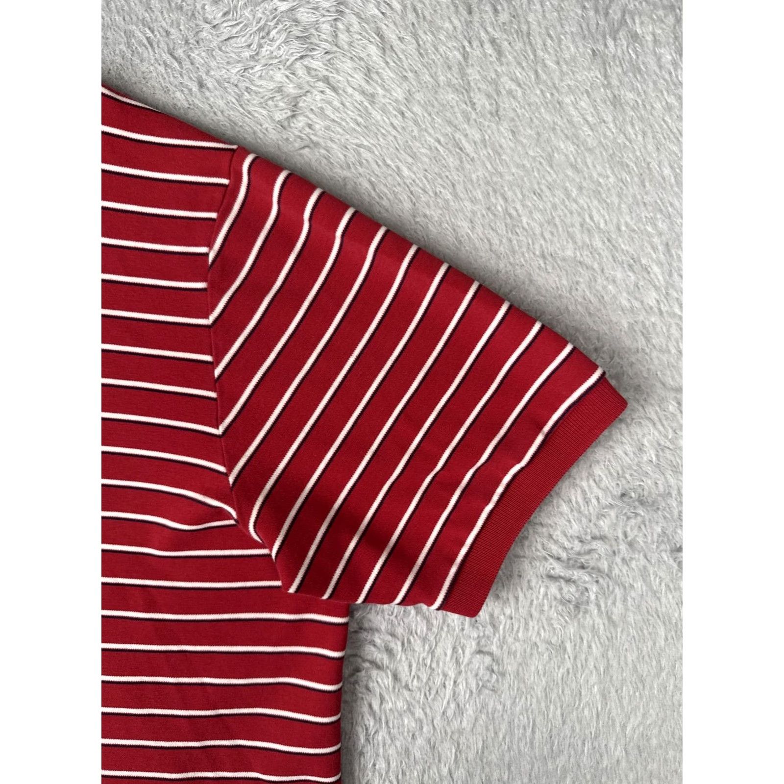 Polo Ralph Lauren VINTAGE Polo Ralph Lauren Polo Shirt Mens XL Red Striped Cotton Logo Casual Size US XL / EU 56 / 4 - 2 Thumbnail