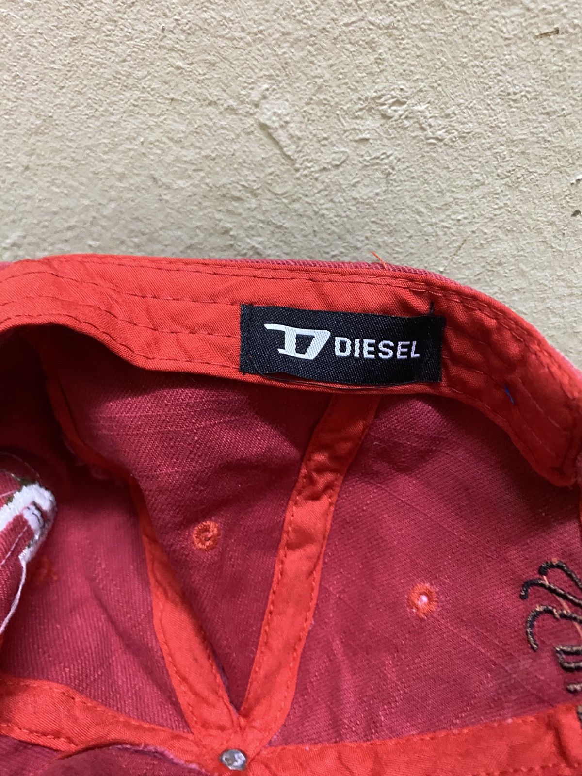 Diesel Diesel Vintage Cap Avant Garde Distressed Acid Wash Hat Size ONE SIZE - 6 Thumbnail