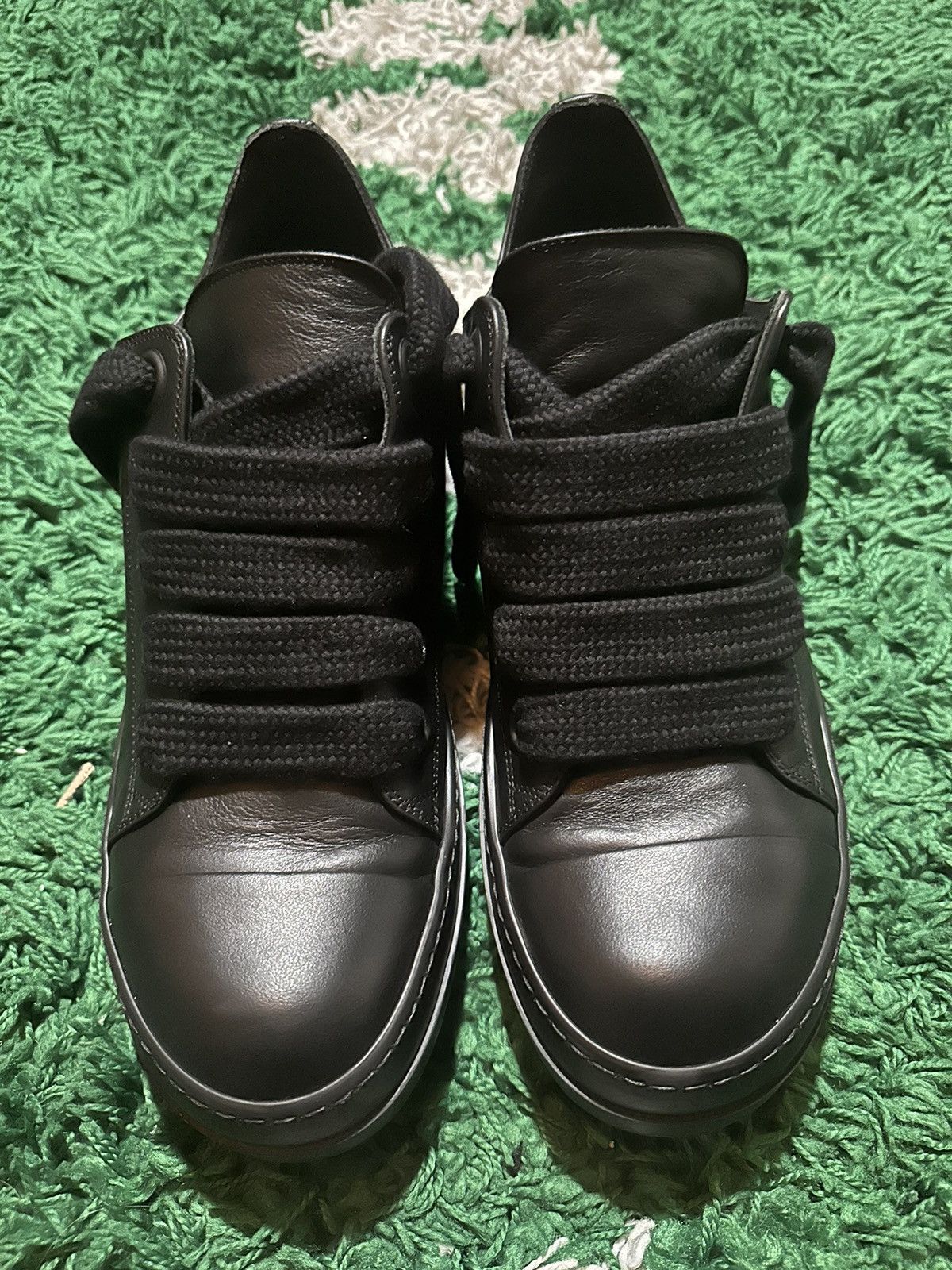 Rick Owens Rick Owens Black Jumbo Lace Sneakers Size US 9 / EU 42 - 9 Thumbnail