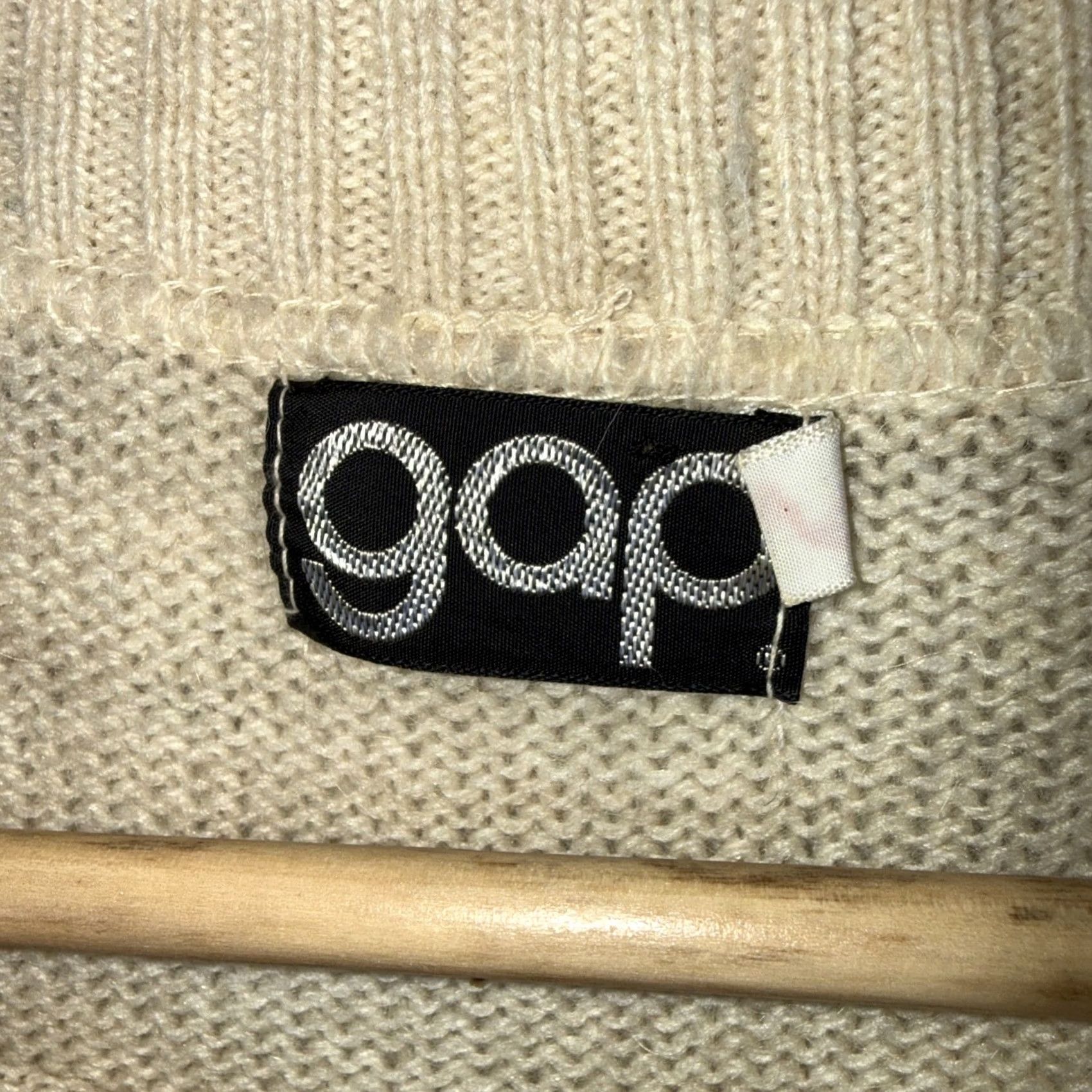 Gap VINTAGE Gap Beige Pullover Wool Sweater Mens L 80s Size US L / EU 52-54 / 3 - 3 Thumbnail