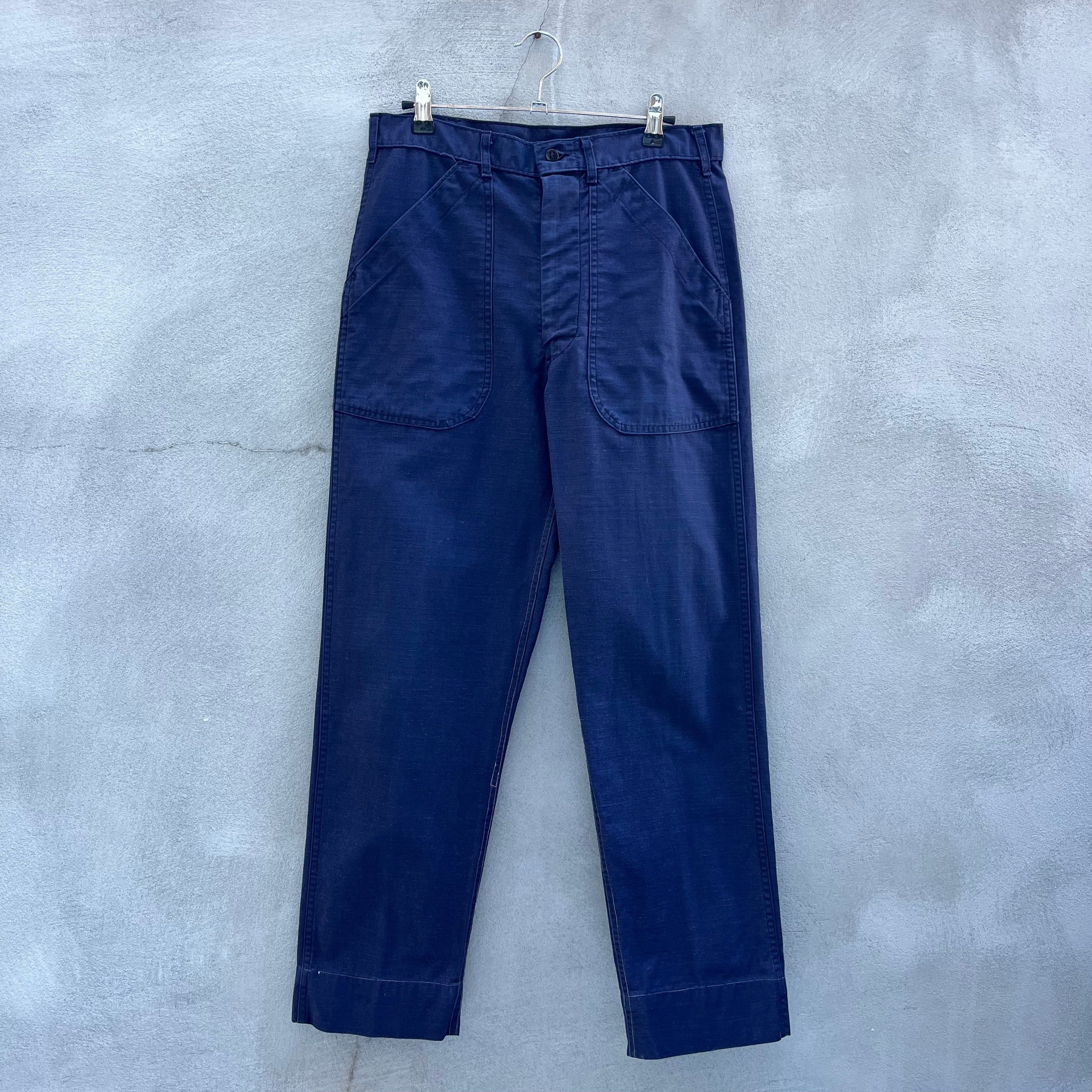 image of Made In USA x Military 70’S Usn Military Utility Fatigue Pants in Navy, Men's (Size 30)