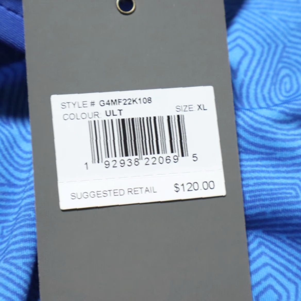 G/FORE G/Fore Blue Polo Shirt XL Mens Abstract Spiral Tech Stretch Shirt Size US XL / EU 56 / 4 - 6 Thumbnail
