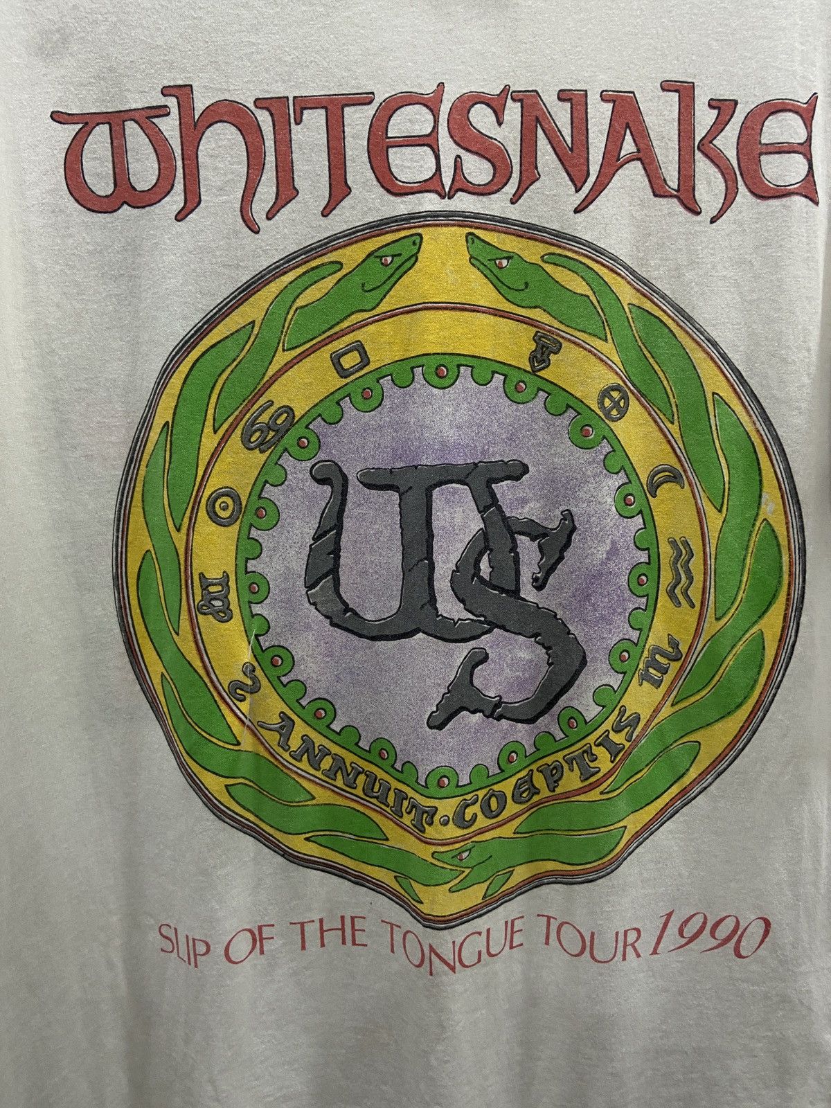 Band Tees × Vintage Vintage 1990s Whitesnake Slip of the tongue Tour T-Shirt Size US L / EU 52-54 / 3 - 4 Thumbnail