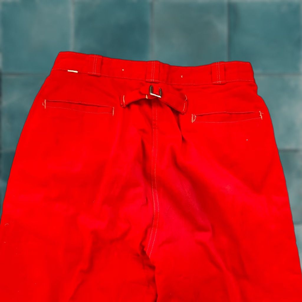 Vintage VINTAGE VTG Buckleback Red Layer Pants Mens Red Quilted Rockabilly 60s 70s Winter Size US 30 / EU 46 - 1 Thumbnail