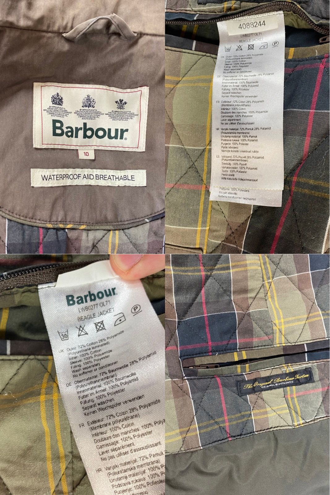 Barbour Barbour Jacket Beagle Waterproof Hunting Tartan Size M / US 6-8 / IT 42-44 - 5 Thumbnail