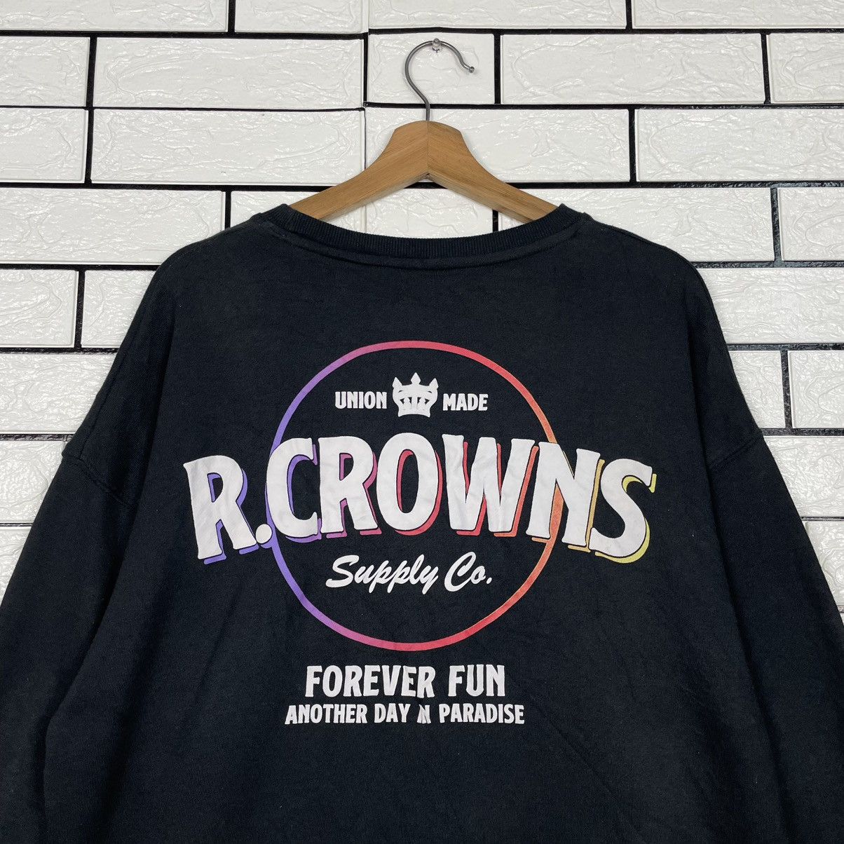 Japanese Brand Rodeo Crown Big Logo Sweater Size L / US 10 / IT 46 - 8 Thumbnail
