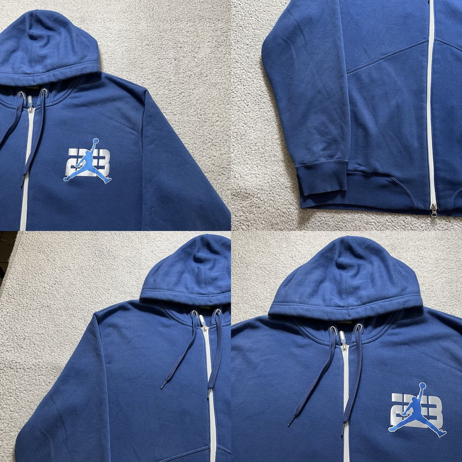 Jordan Brand Jordan Hoodie Mens XL Blue Sweatshirt Jumpman Logo Y2K Vintage 23 Full Zip Size US XL / EU 56 / 4 - 8 Thumbnail