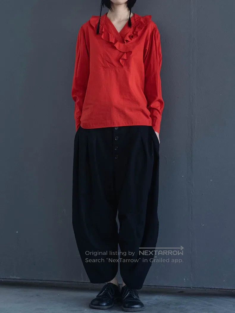 Kenzo Kenzo Red petal collar shirt Size M / US 6-8 / IT 42-44 - 3 Thumbnail