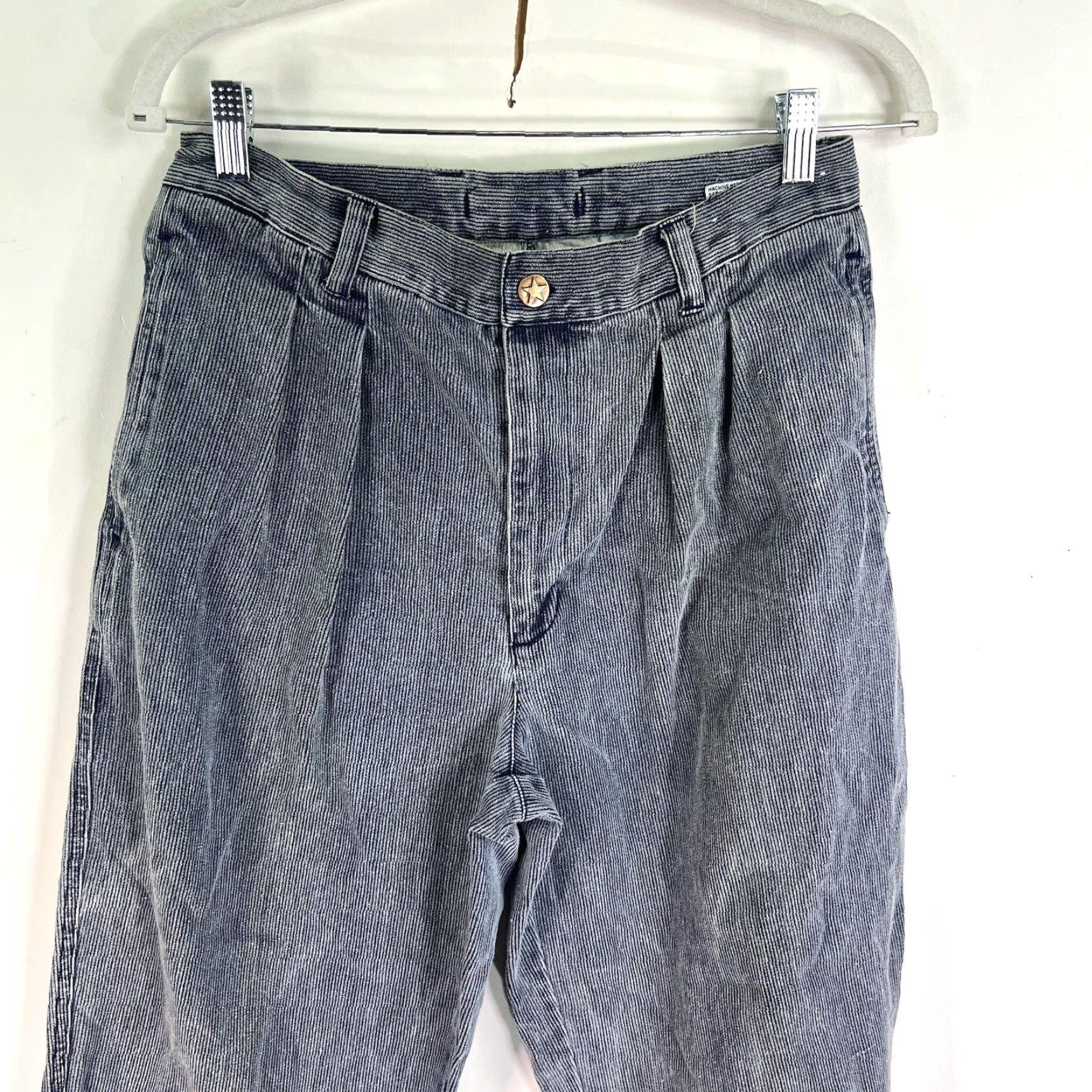 Vintage Vintage JJ Cochran Mens Jeans Sz 33 High Rise Straight Fit Denim 80s Raw Washed Blue Size US 33 - 2 Thumbnail