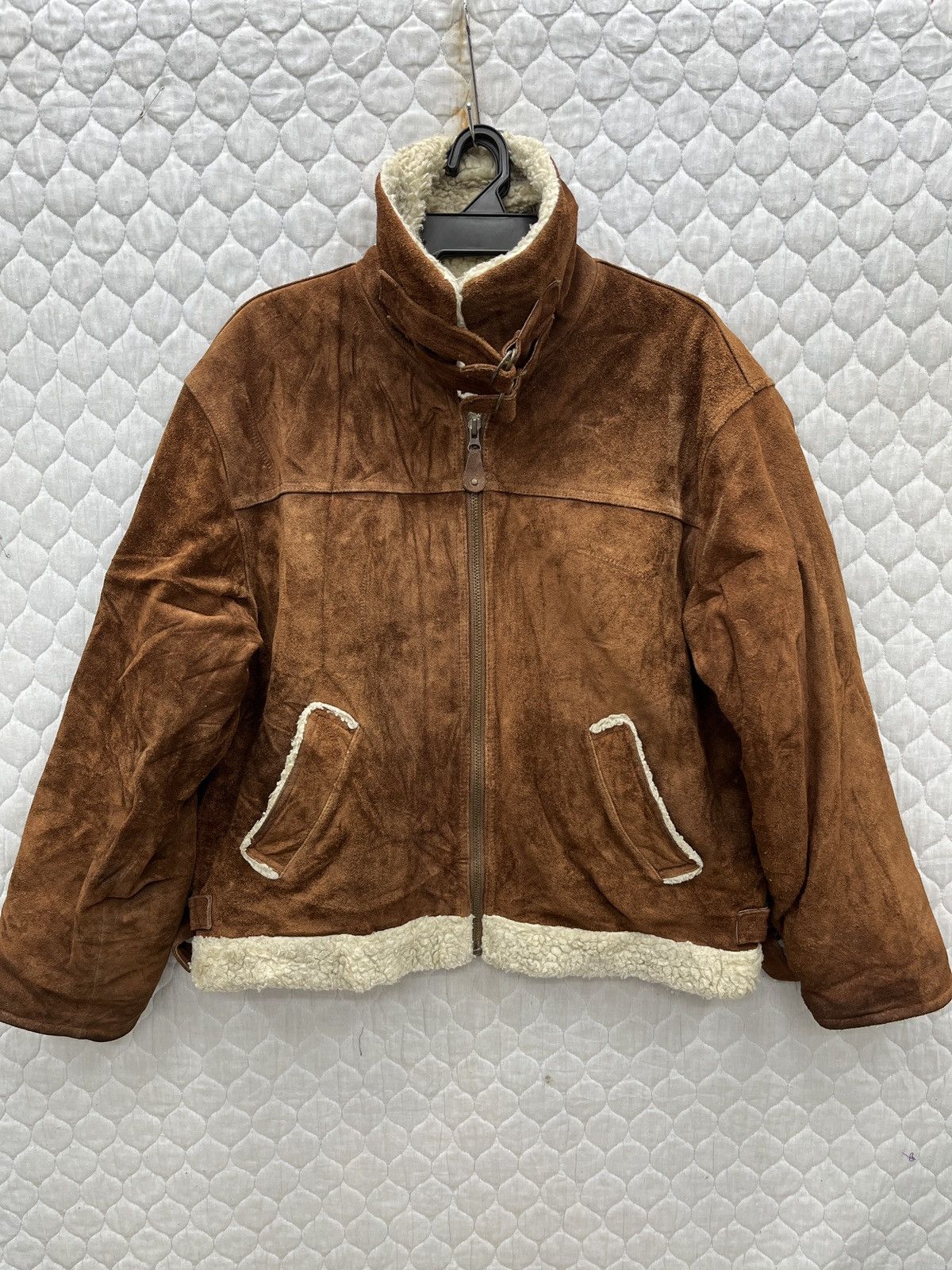 Vintage 🔥🔥🔥ARCHIVE CREATION CUBE LEATHER SHEARLING JACKET Size US L / EU 52-54 / 3 - 1 Thumbnail