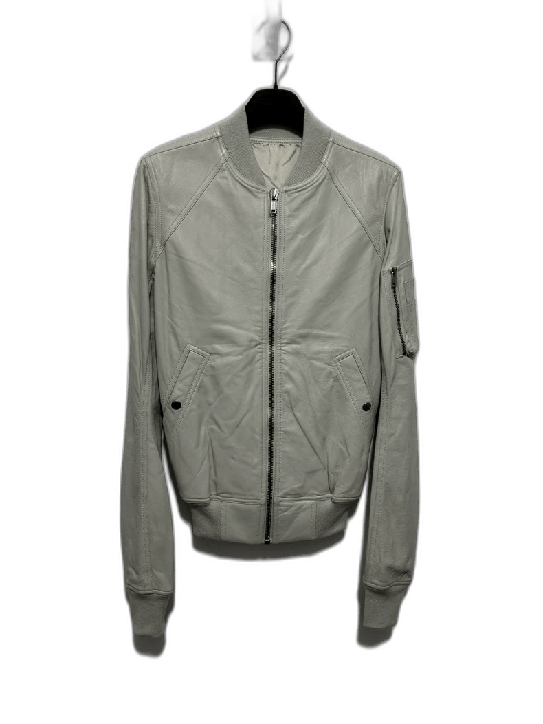 Rick Owens rick owens leather bomber jacket in gray-2508 Size US M / EU 48-50 / 2 - 1 Thumbnail