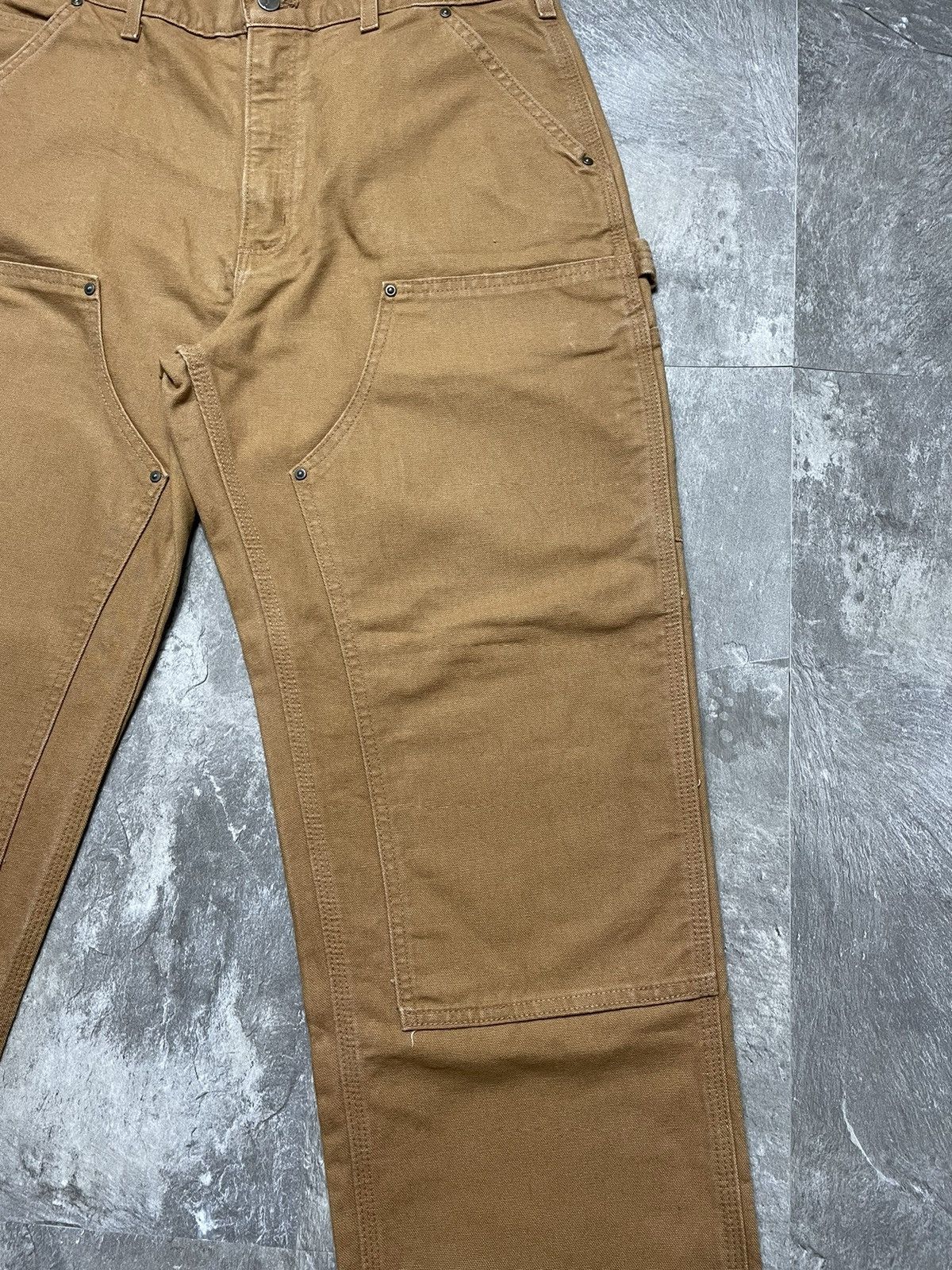 Carhartt Vintage Carhartt Double Knee Faded Tan Carpenter Pants Y2K Size US 36 / EU 52 - 4 Thumbnail