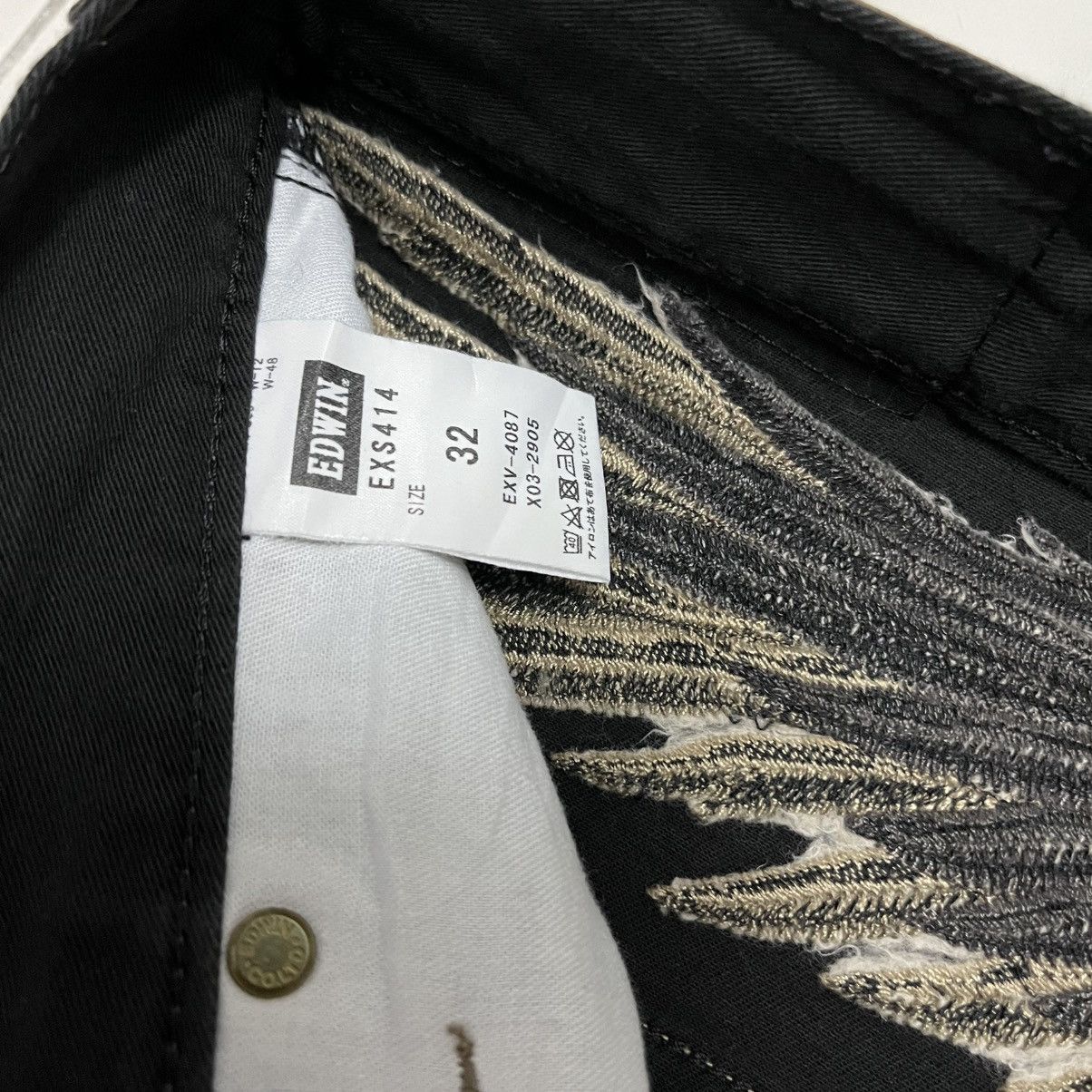 Hysteric Glamour RARE‼️Edwin Exclusive Vintage Black Pants Wings Embroidery Size US 32 / EU 48 - 7 Thumbnail