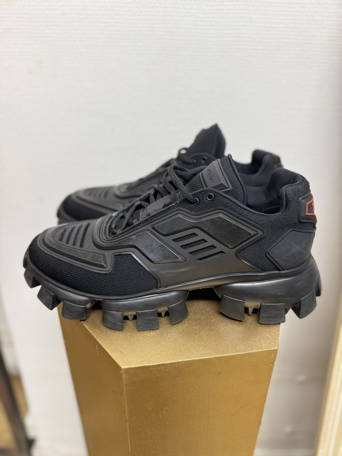 Pre-owned Prada Black Cloudbust Thunder Size Uk11 Shoes