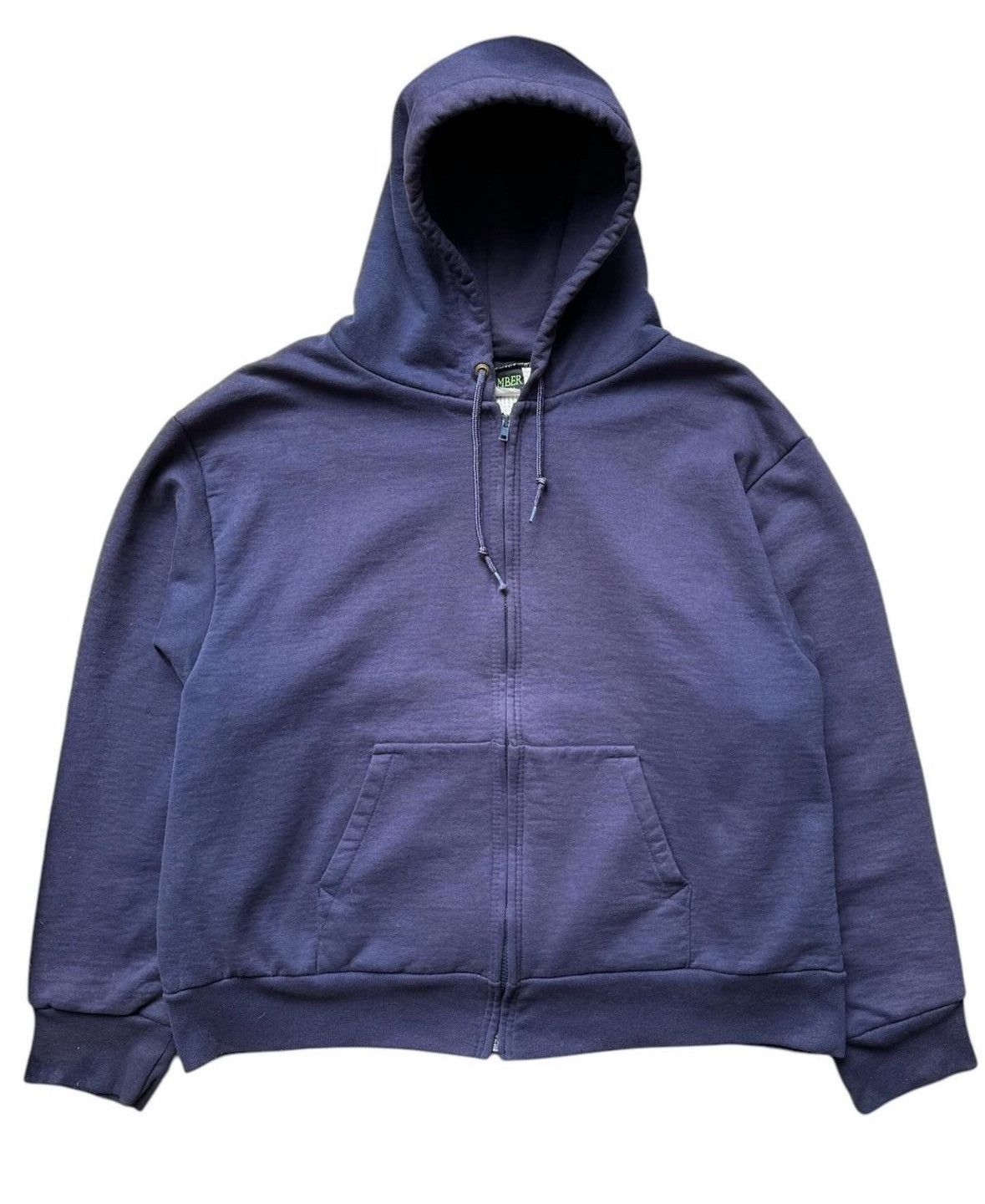 image of Camber Vintage 90's Thermal Zip Hoodie in Navy, Men's (Size 2XL)