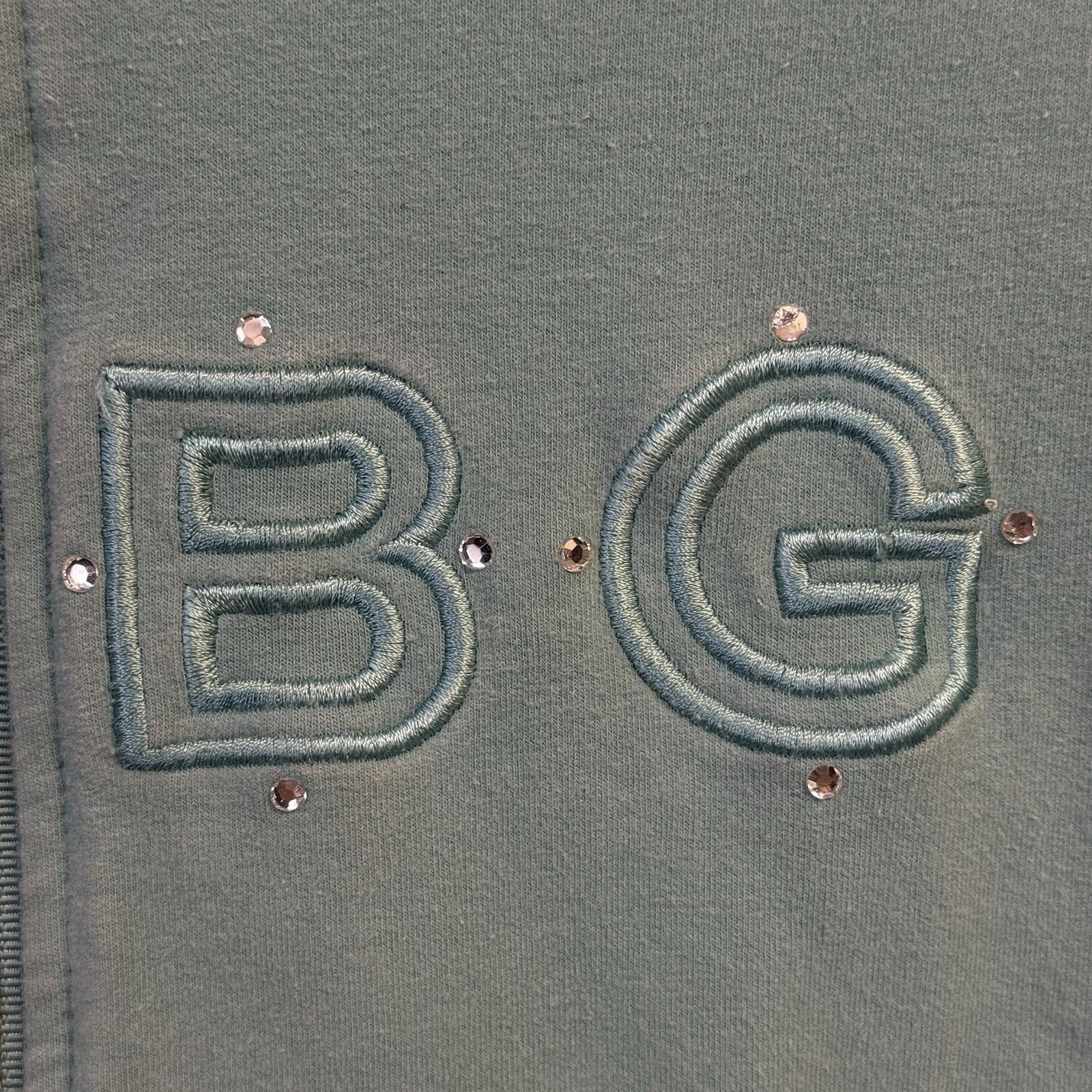 Bcbgmaxazria × Vintage BCBG Maxazria Hoodie Sweatshirt Juniors XL Teal Full Zip Emb Size XL / US 12-14 / IT 48-50 - 5 Thumbnail