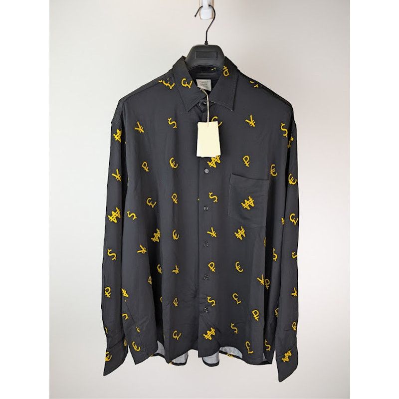 Vetements o1rshd1 Currency Print Button Up Shirt in Black Size US L / EU 52-54 / 3 - 8 Thumbnail