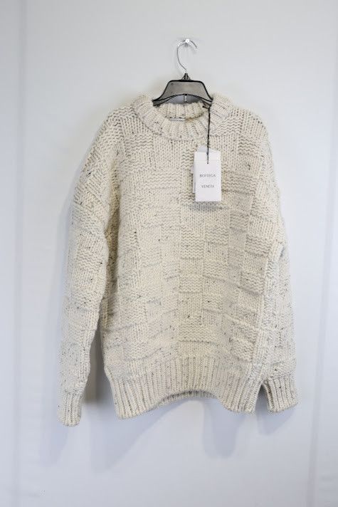 image of Bottega Veneta O1Rshd1 Graphic Sweater In Ivory, Men's (Size Small)