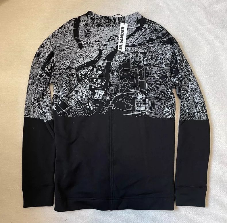 Jil Sander Jil Sander Urban Map Series Hoodie Size M / US 6-8 / IT 42-44 - 2 Thumbnail