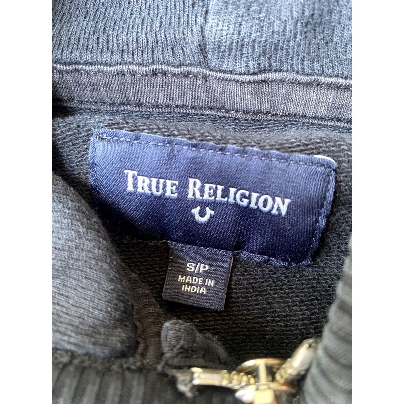True Religion VINTAGE True Religion Horseshoe Shattered Zip Up Hoodie Sweatshirt Womens Small Size XS / US 0-2 / IT 36-38 - 3 Thumbnail