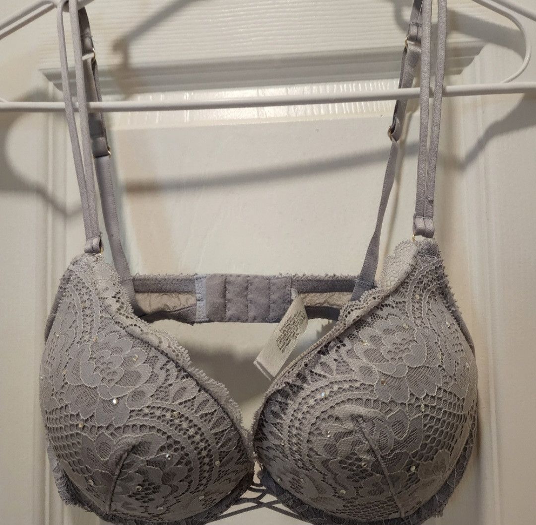 Other Primark Secret Possessions Blue Rhinestone Push Up Bra 34B Size ONE SIZE - 1 Thumbnail