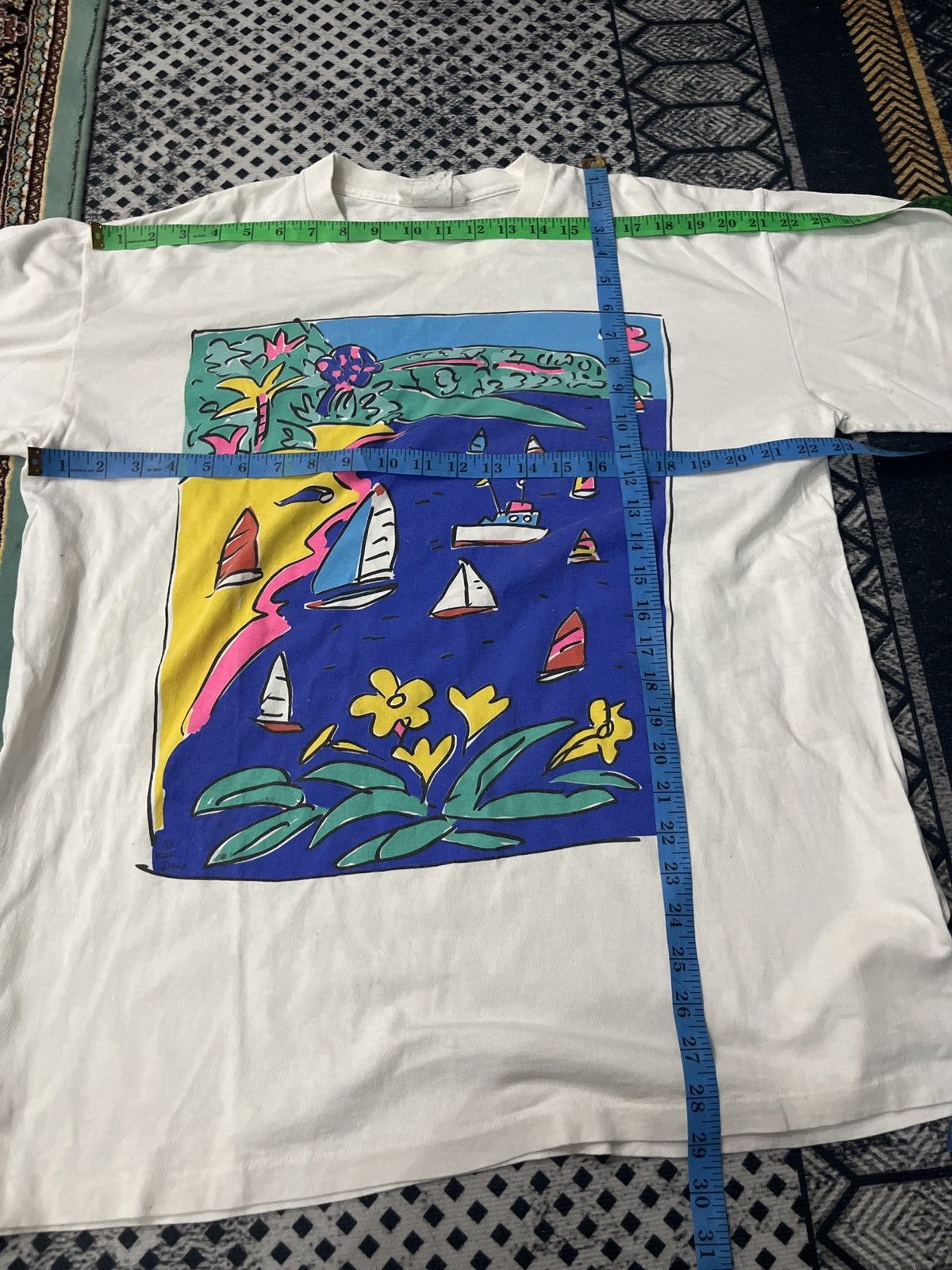 Vintage 💥Vintage 80s Art Painting Souvenir T Shirts Size US L / EU 52-54 / 3 - 10 Thumbnail