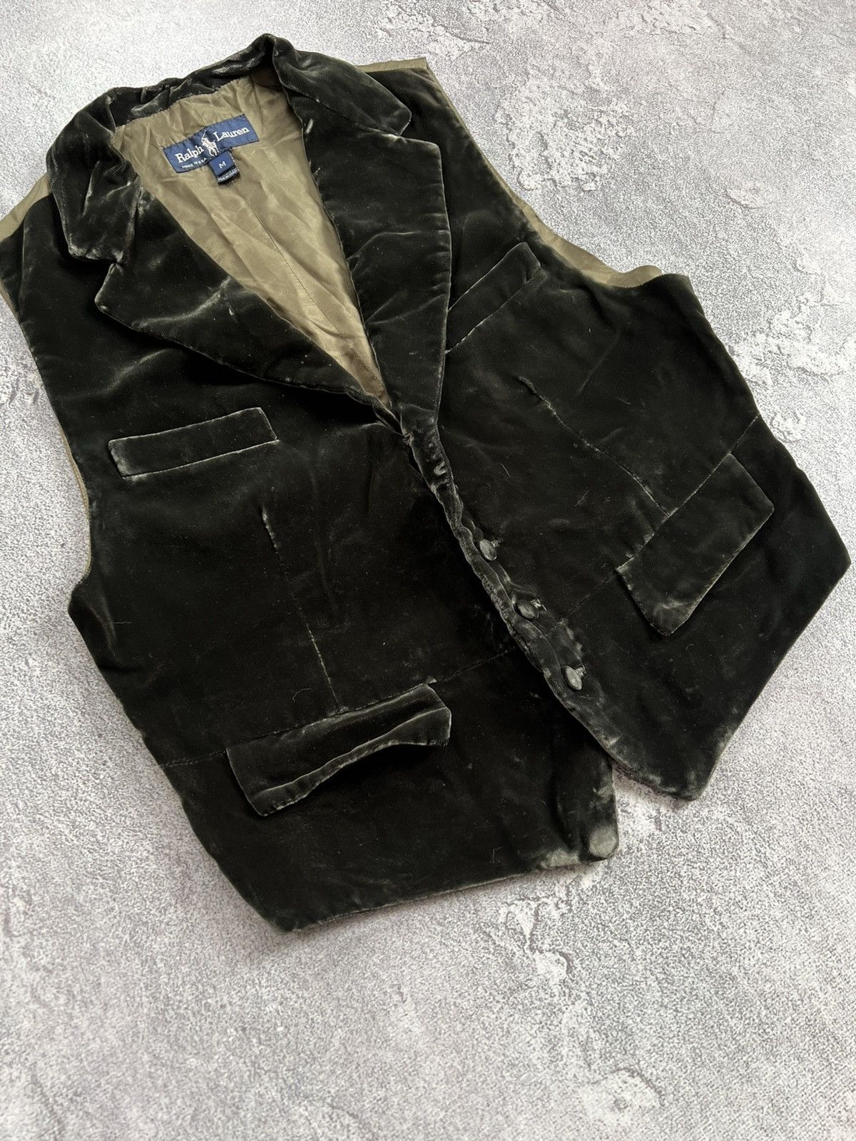 Ralph Lauren Ralph Lauren Velvet Vest Classic Vintage Preppy Academia USA Size 42L - 2 Thumbnail