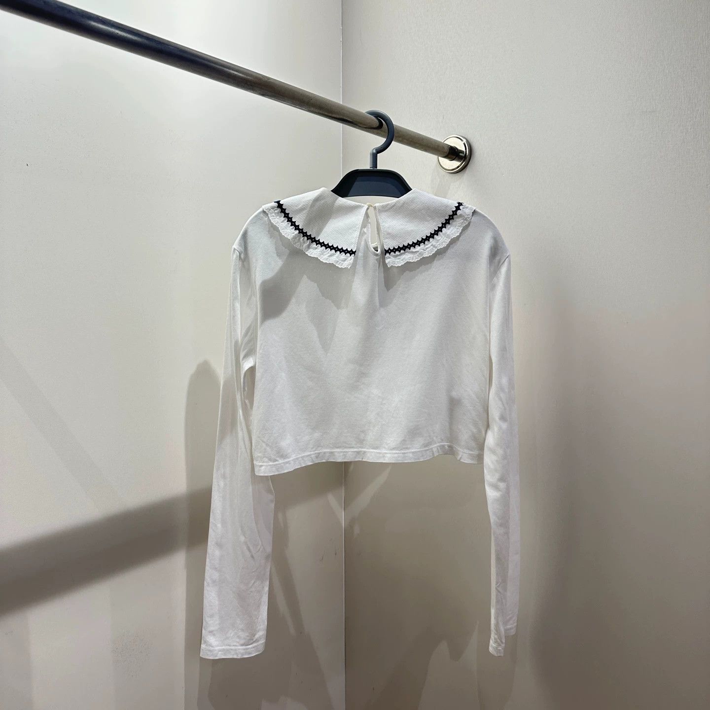 Miu Miu MIU MIU mar82 doll collar logo L longsleeve cotton Size L / US 10 / IT 46 - 2 Thumbnail