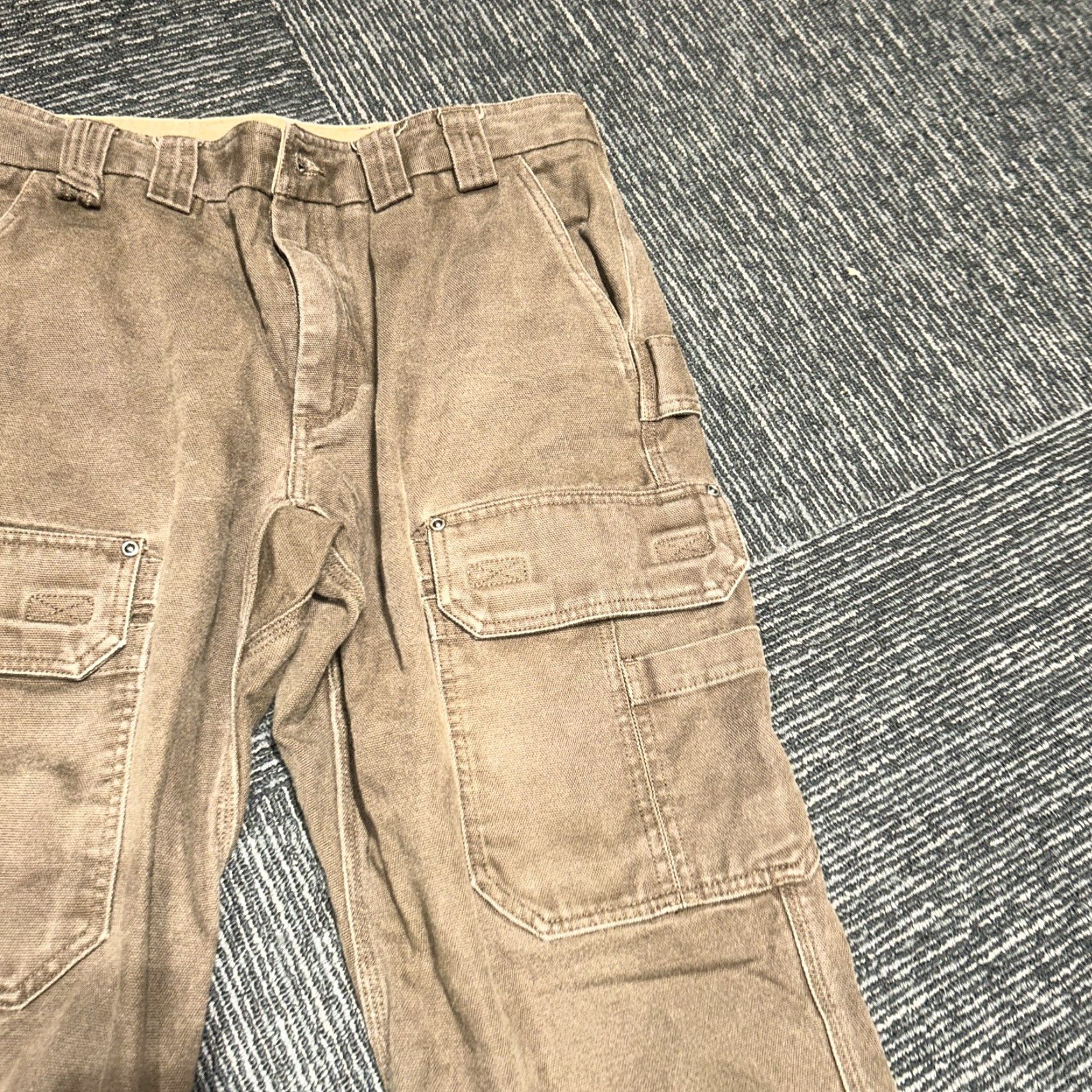 Duluth Trading Company Duluth Trading Pants Mens Cargo Canvas Brown Distressed Thick Twill 32 Regular 31in Inseam Mens Pants Size US 32 / EU 48 - 2 Thumbnail