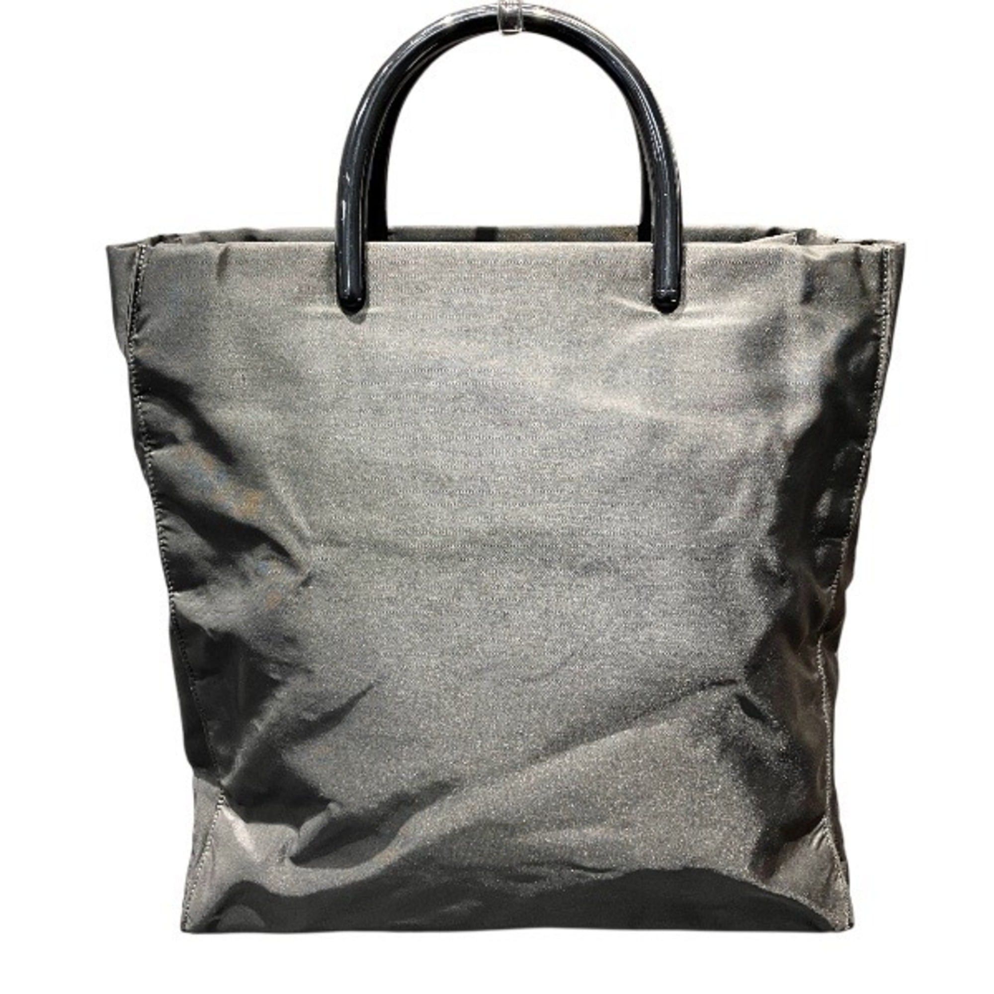 Prada Prada Black Nylon x Plastic Handbag Tote Bag for Men and Women Size ONE SIZE - 1 Thumbnail