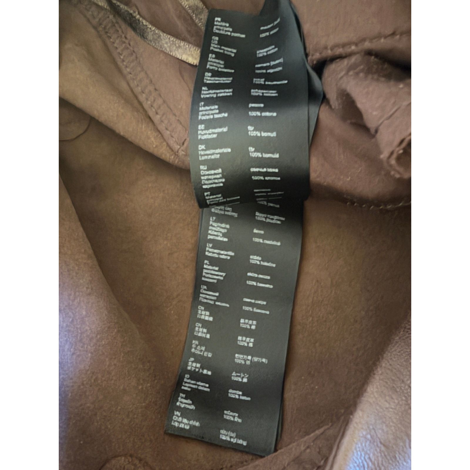 Maje Maje NWT Brown Sheepskin Leather trousers Size 31" - 8 Thumbnail