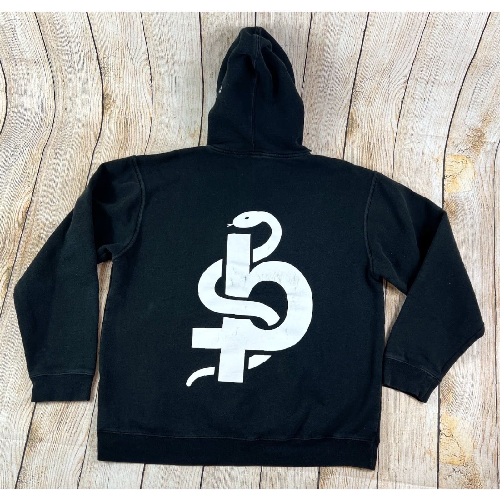 Vintage VINTAGE Blackbear Sound Hoodie Mens Large Black Sweatshirt Logo Graphic Print Hooded Pullover All Seasons Music Spring Fall Winter Summer Size US L / EU 52-54 / 3 - 2 Thumbnail